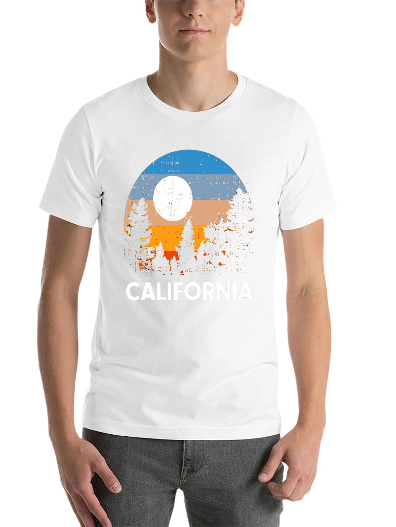Black California Sunset Graphic T-Shirt view 14