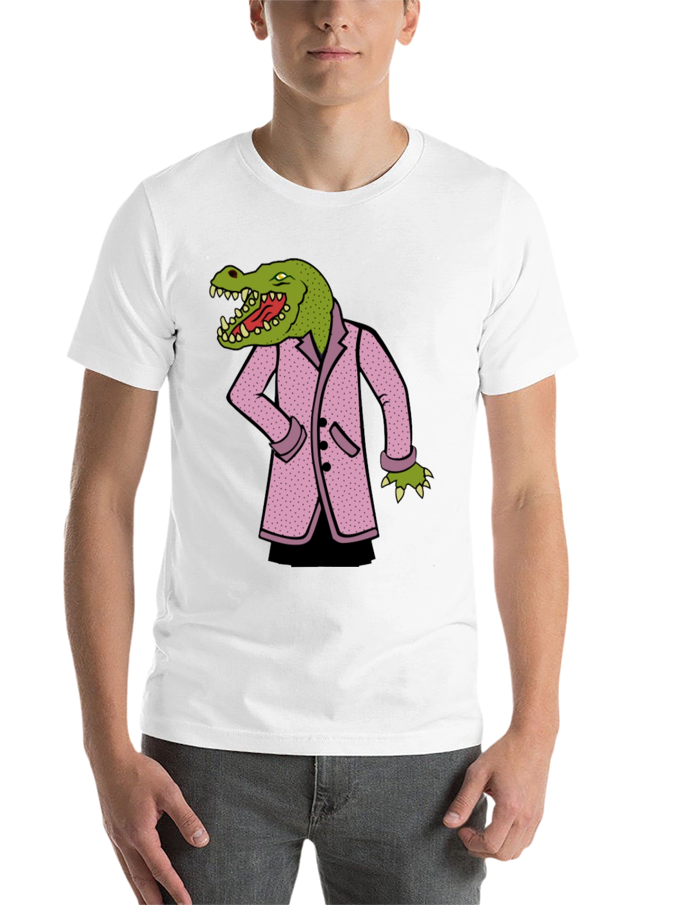 Black Gator in a Suit T-Shirt view 14