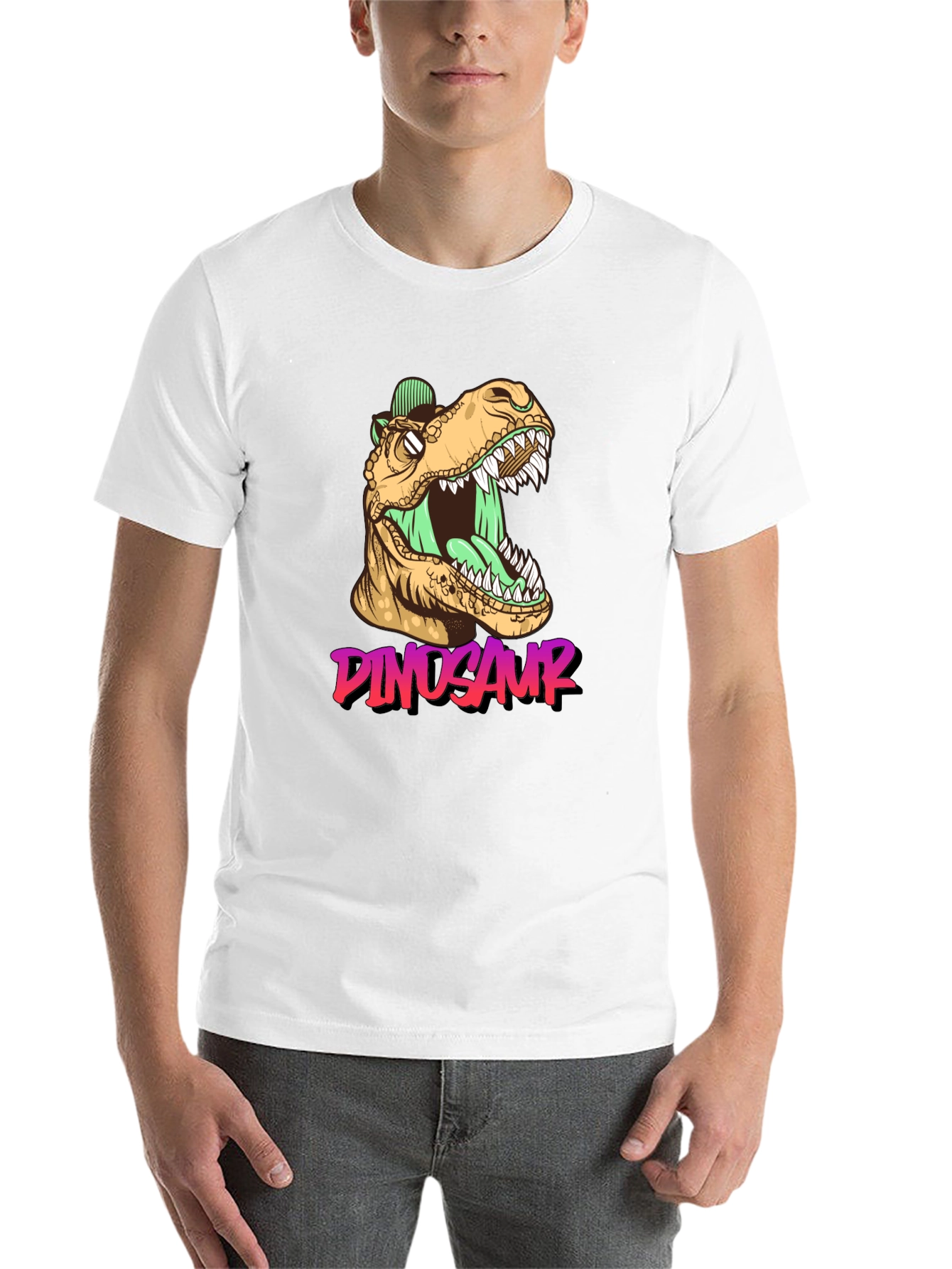 Black Dinosaur Graphic T-Shirt - Roaring Style view 14