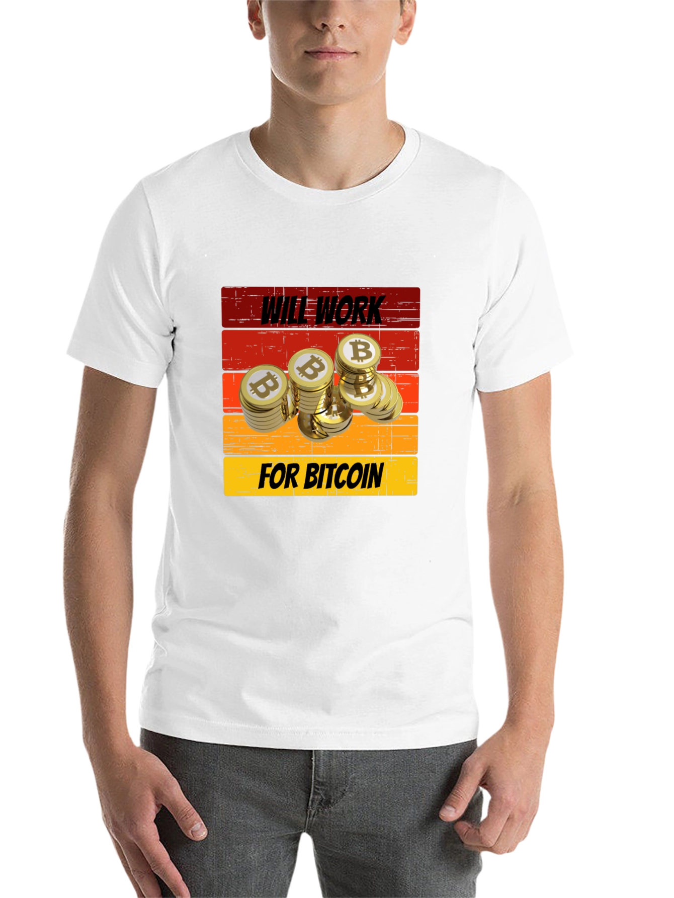 Black Will Work for Bitcoin T-Shirt view 14