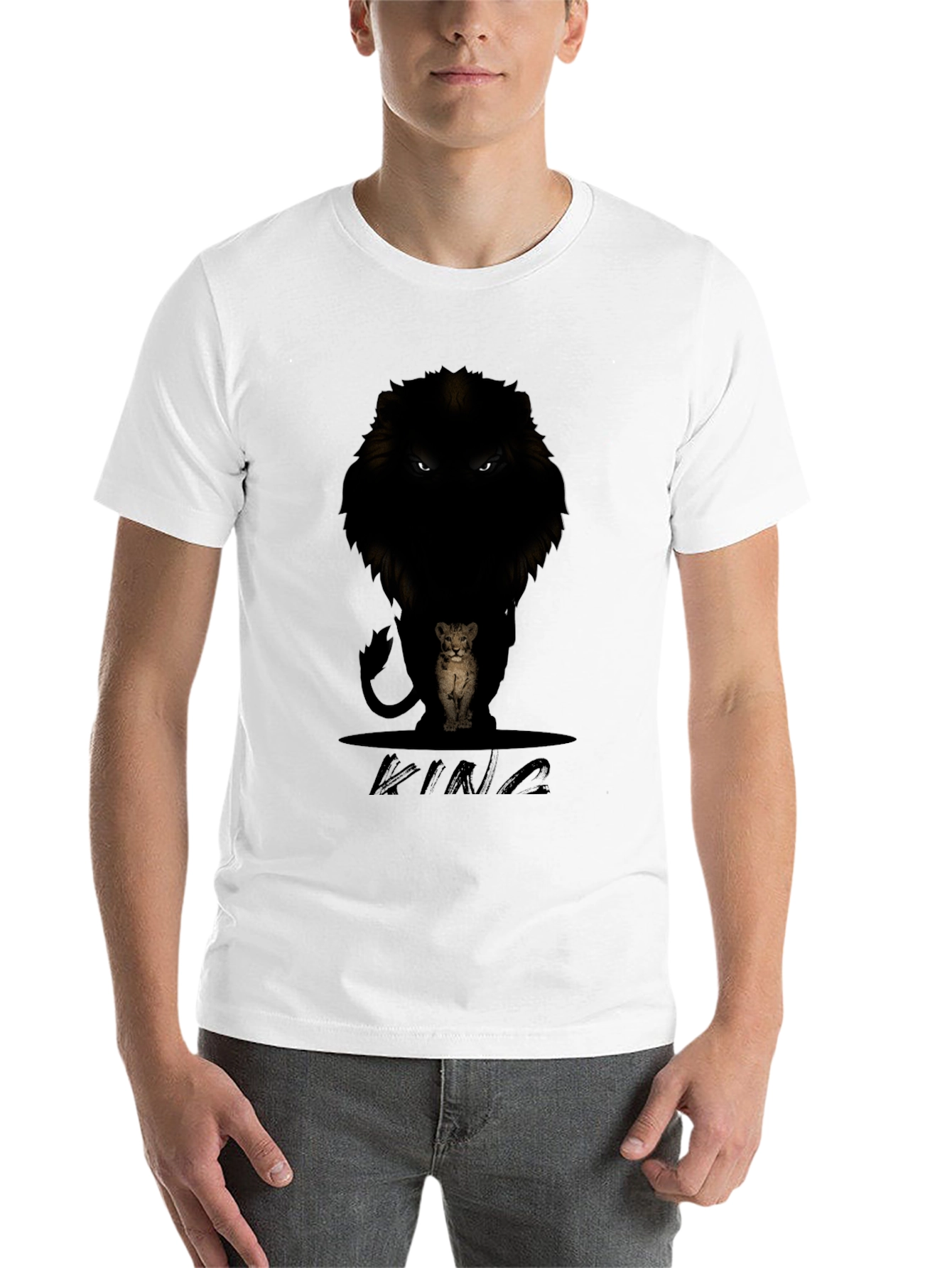 Black Lion King Graphic Tee - Men's Black T-Shirt view 14