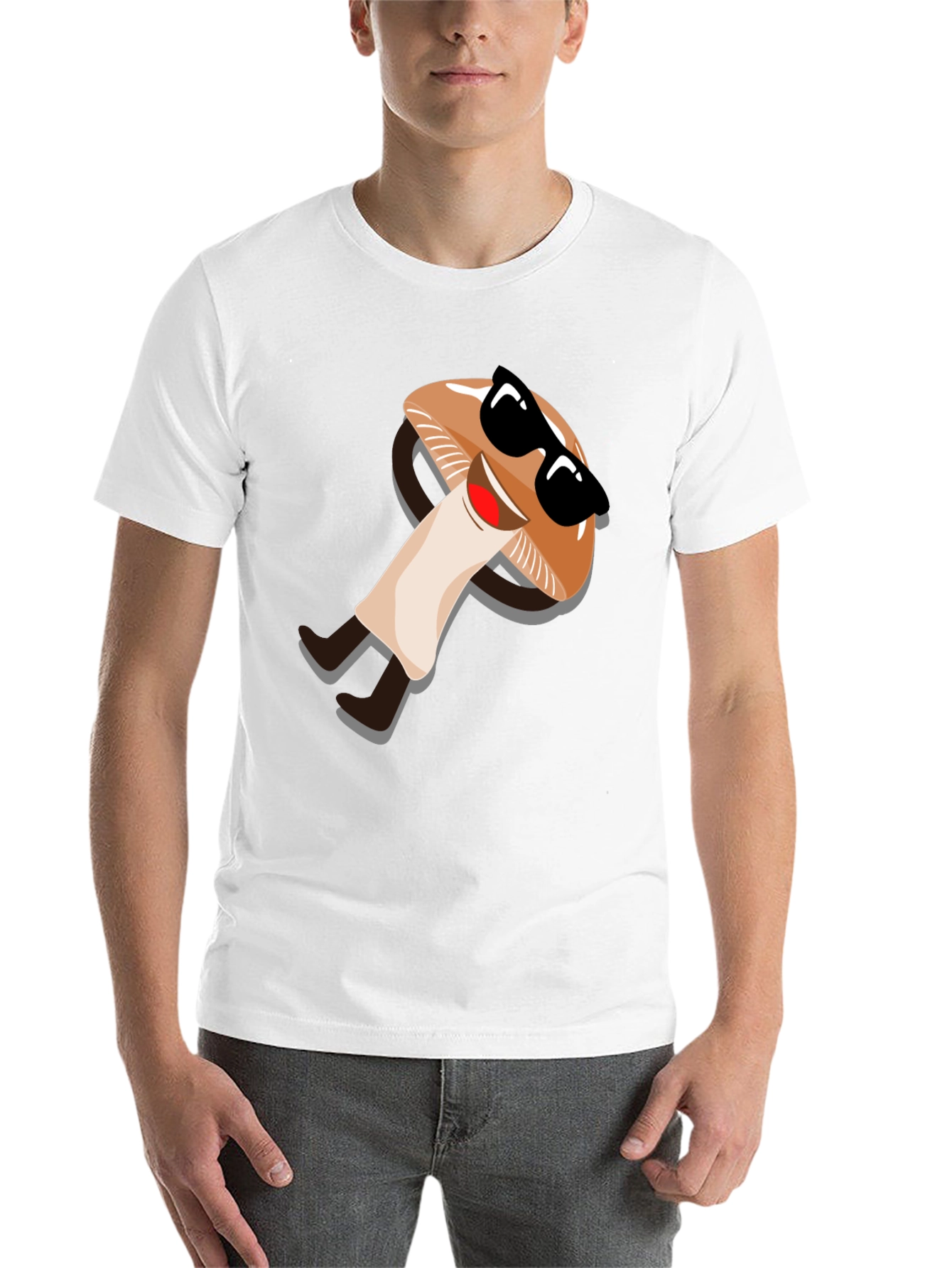 Black Cool Mushroom Graphic Tee view 14