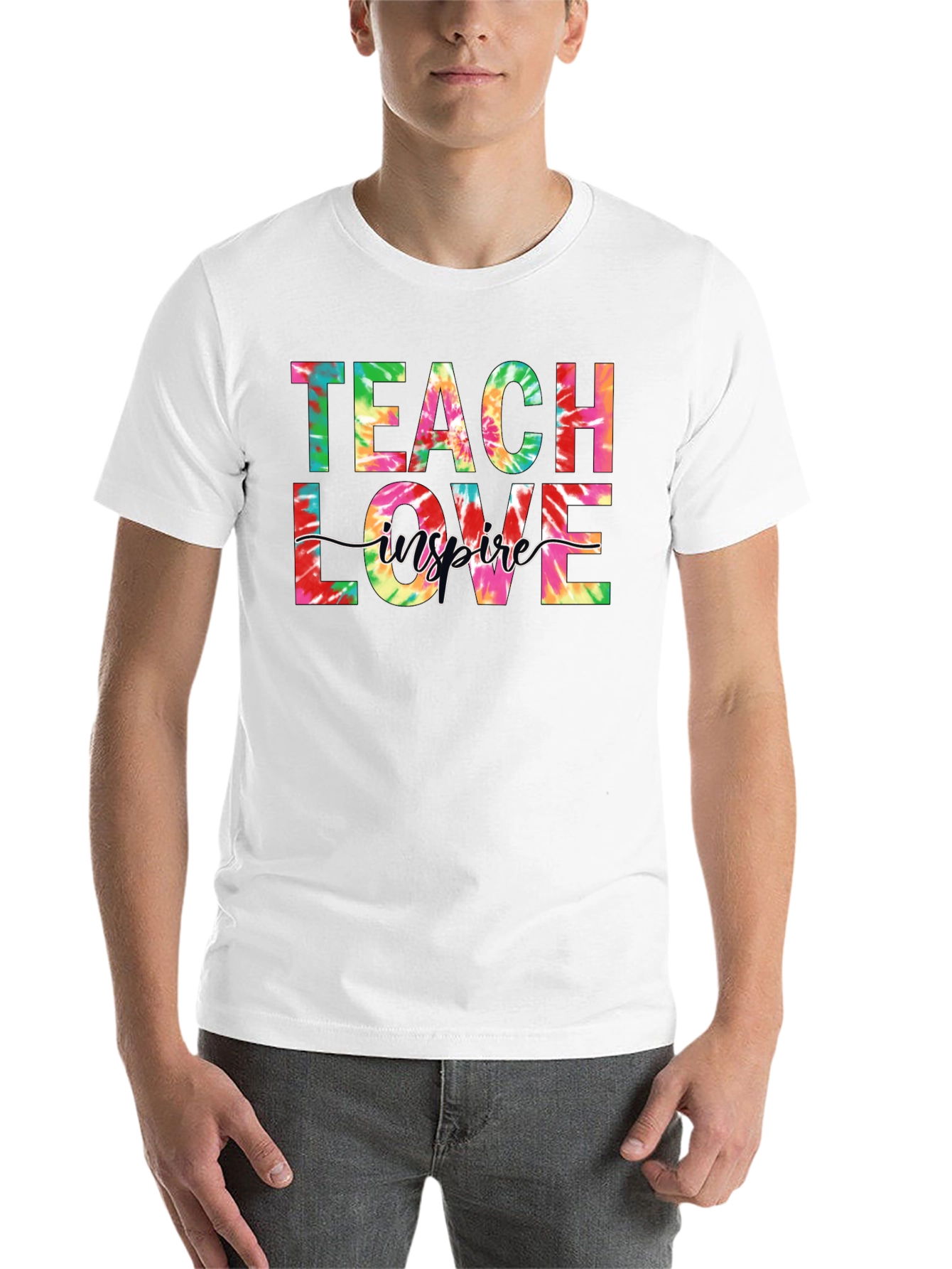 Black Teach Love Inspire Tie Dye Graphic Tee view 14