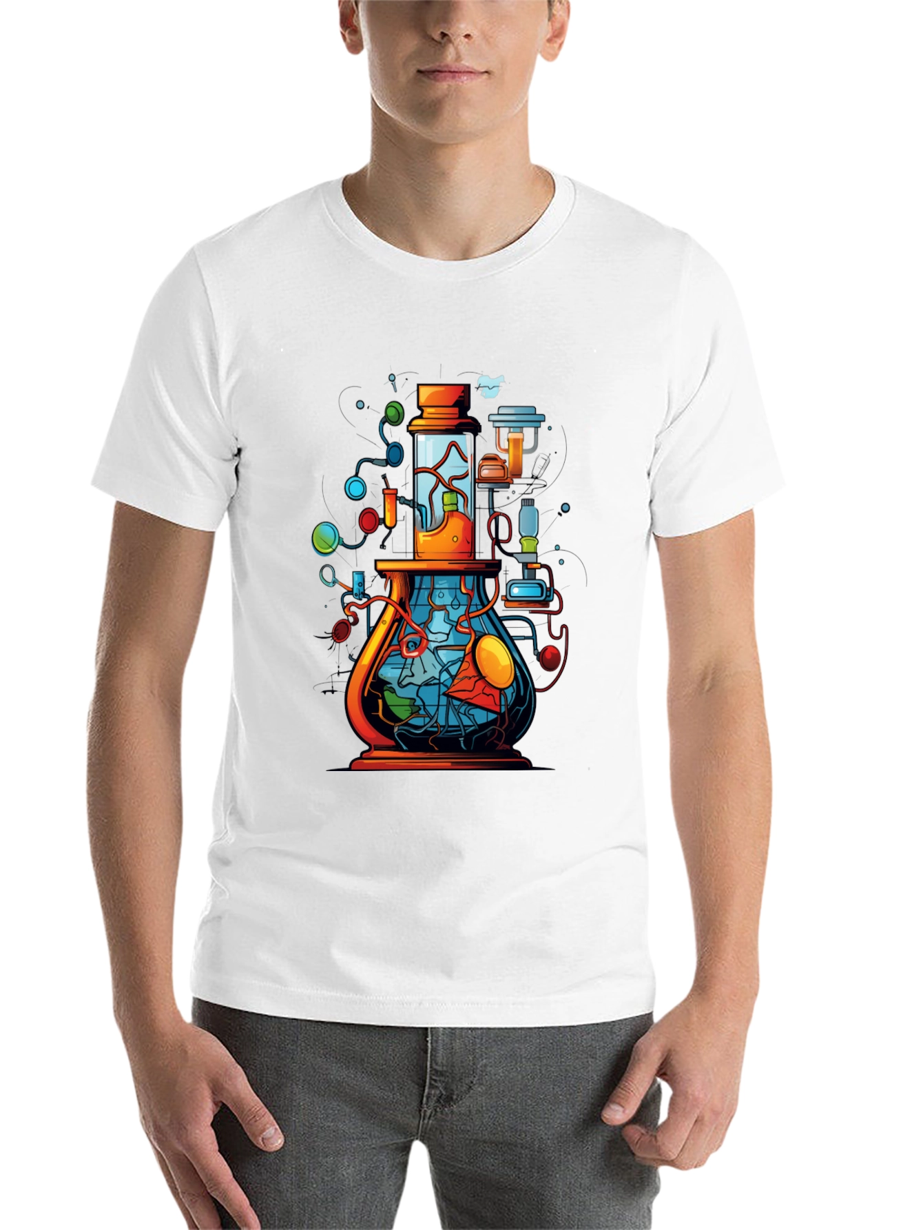 Black Science Flask Graphic T-Shirt view 14