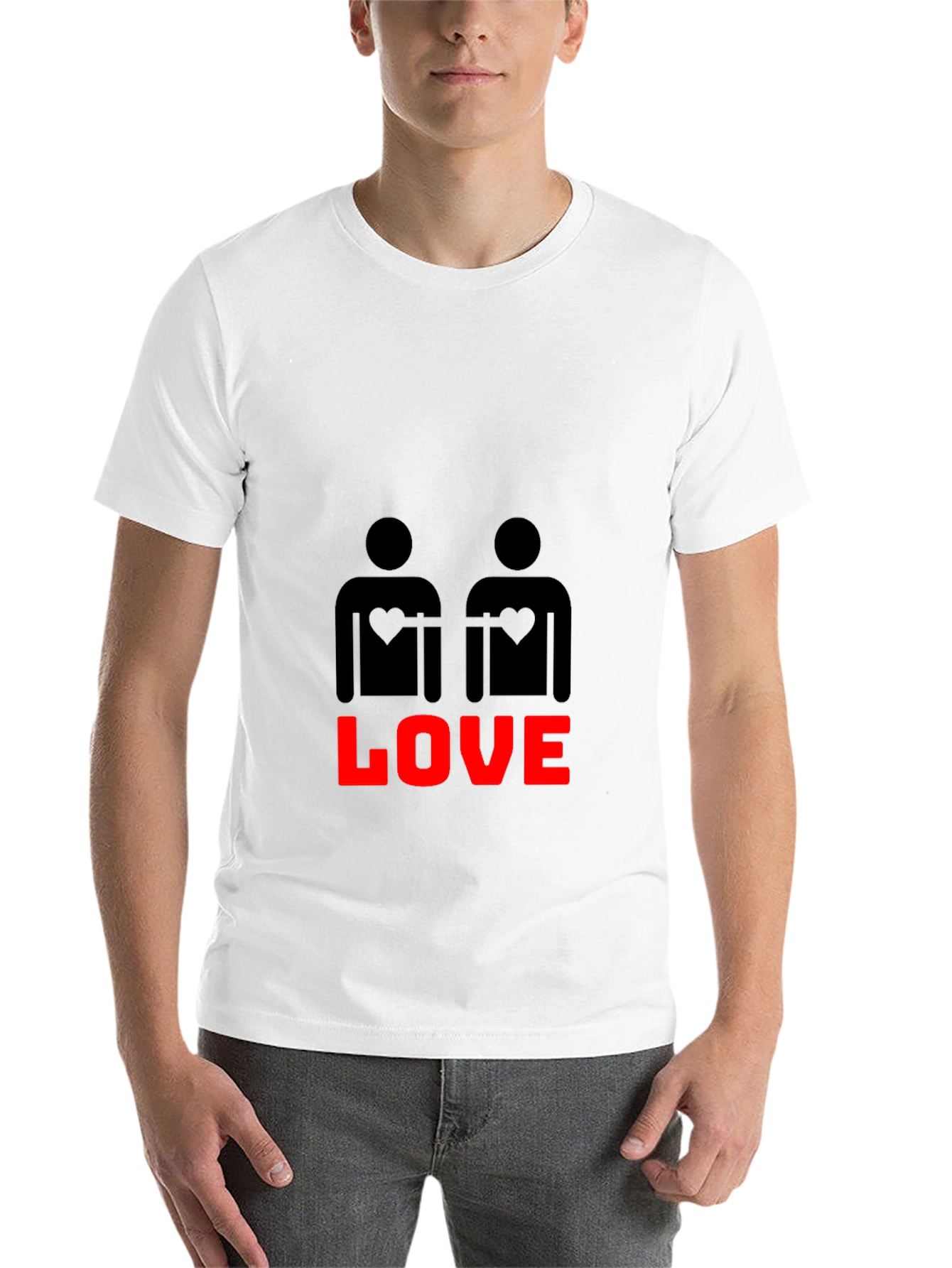 Black Love Wins Graphic Tee - Black Cotton Blend view 14