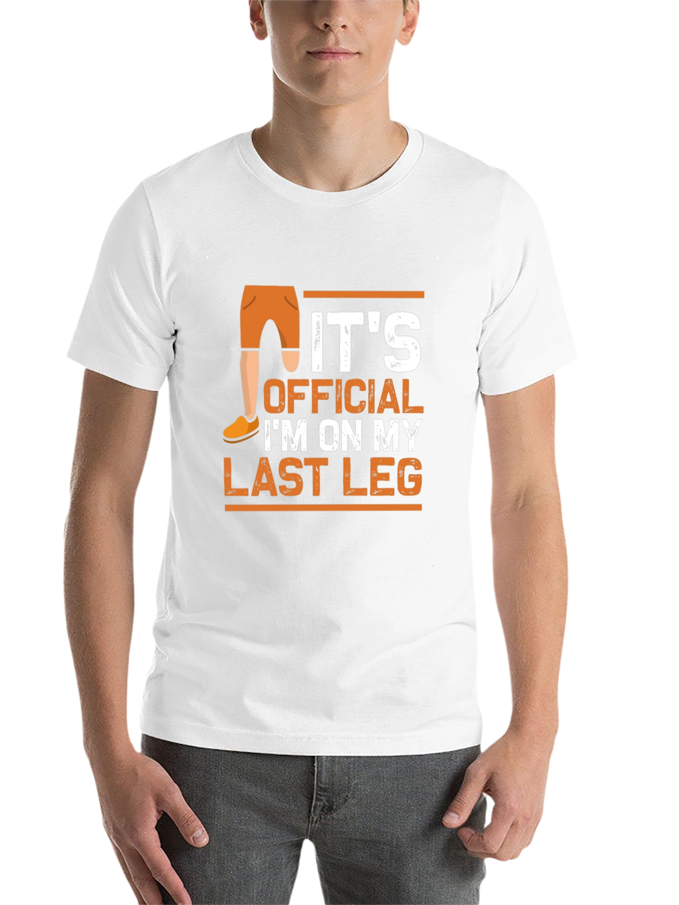 Black Funny Last Leg T-Shirt view 14