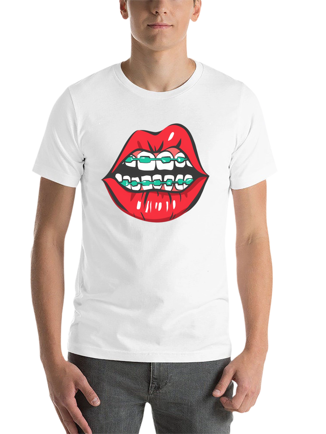 Black Lips with Braces Graphic Tee view 14