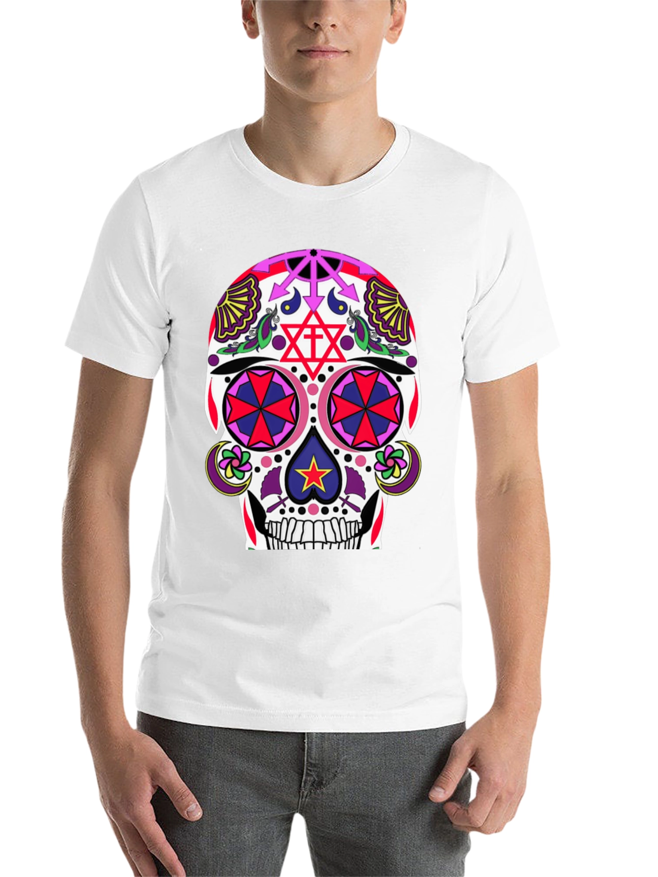 Black Sugar Skull T-Shirt - Day of the Dead view 14
