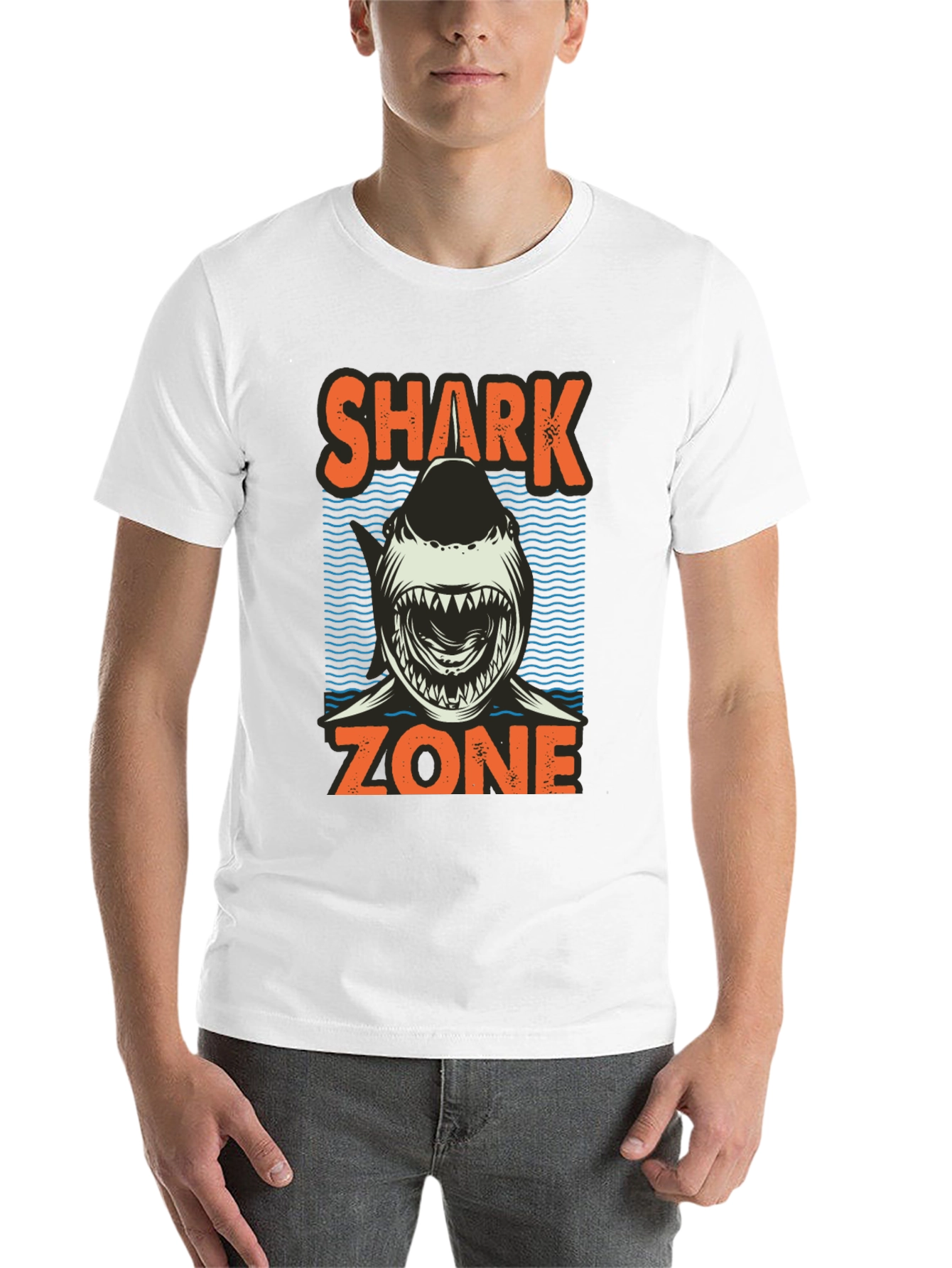 Black Shark Zone Graphic T-Shirt - Casual Style view 14