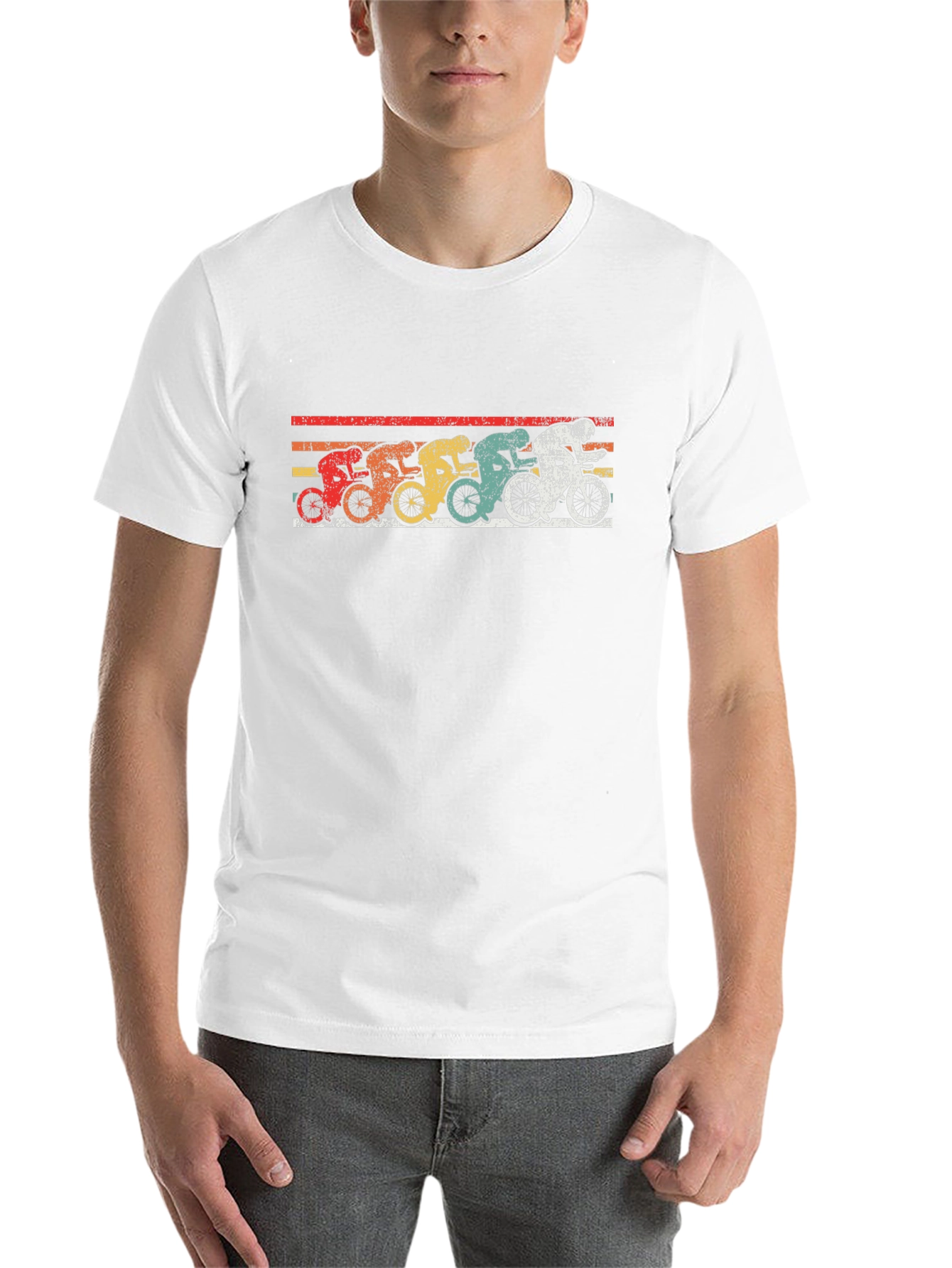 Black Vintage Cycling T-Shirt - Retro Bicycle Design view 14