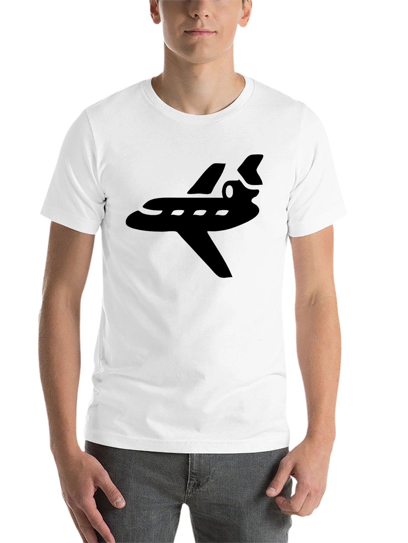 Black Jet Plane Graphic Tee - Black view 14