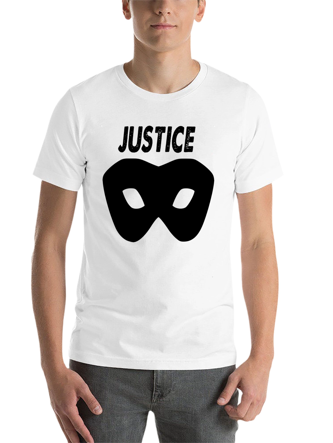 Black Justice Mask Graphic Tee view 14