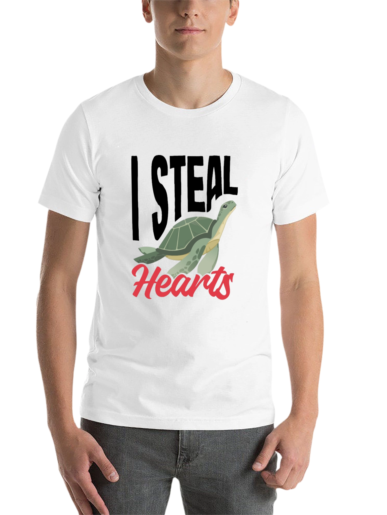 Black I Steal Hearts Turtle T-Shirt view 14