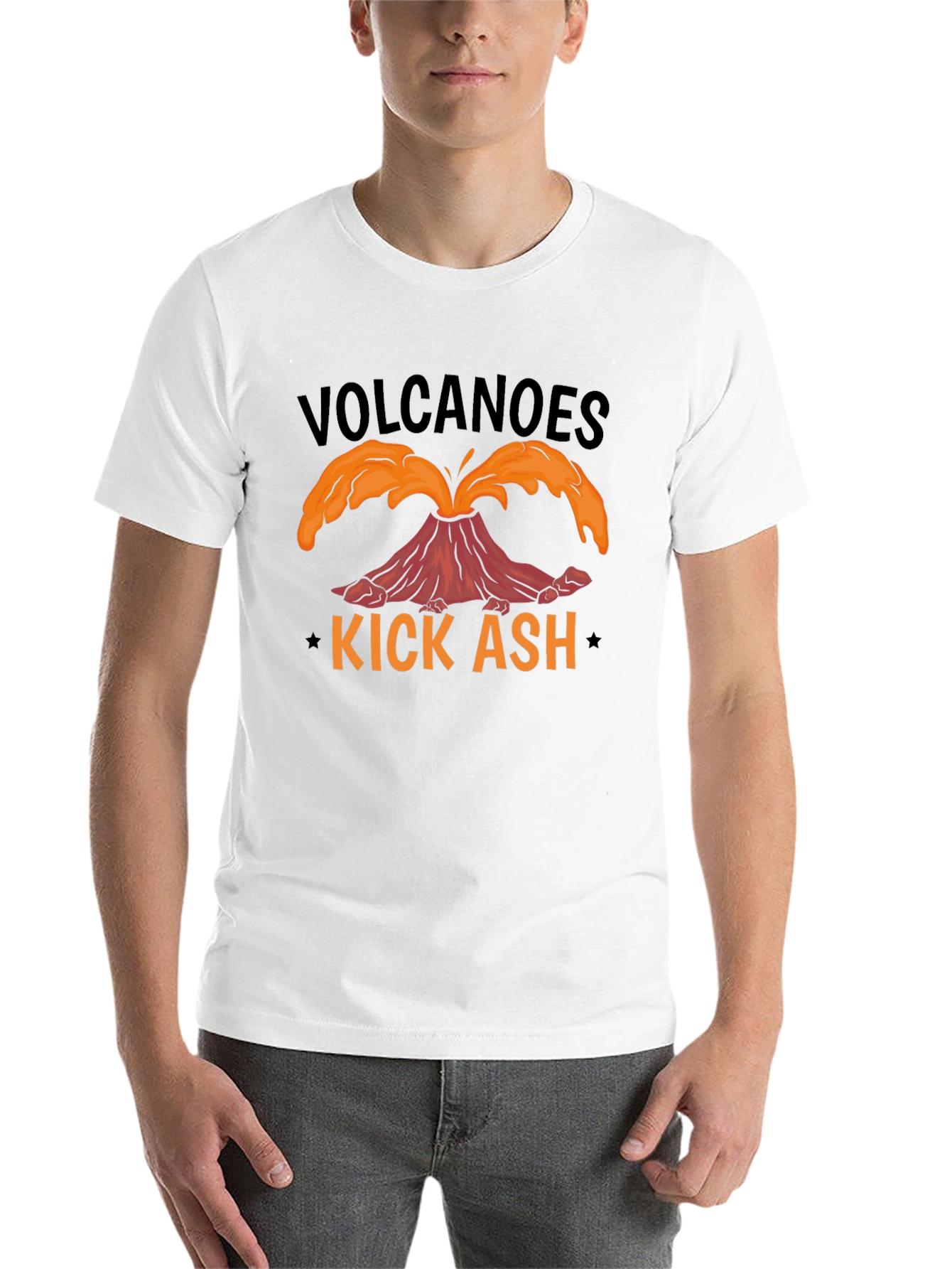 Black Volcanoes Kick Ash T-Shirt - Black view 14