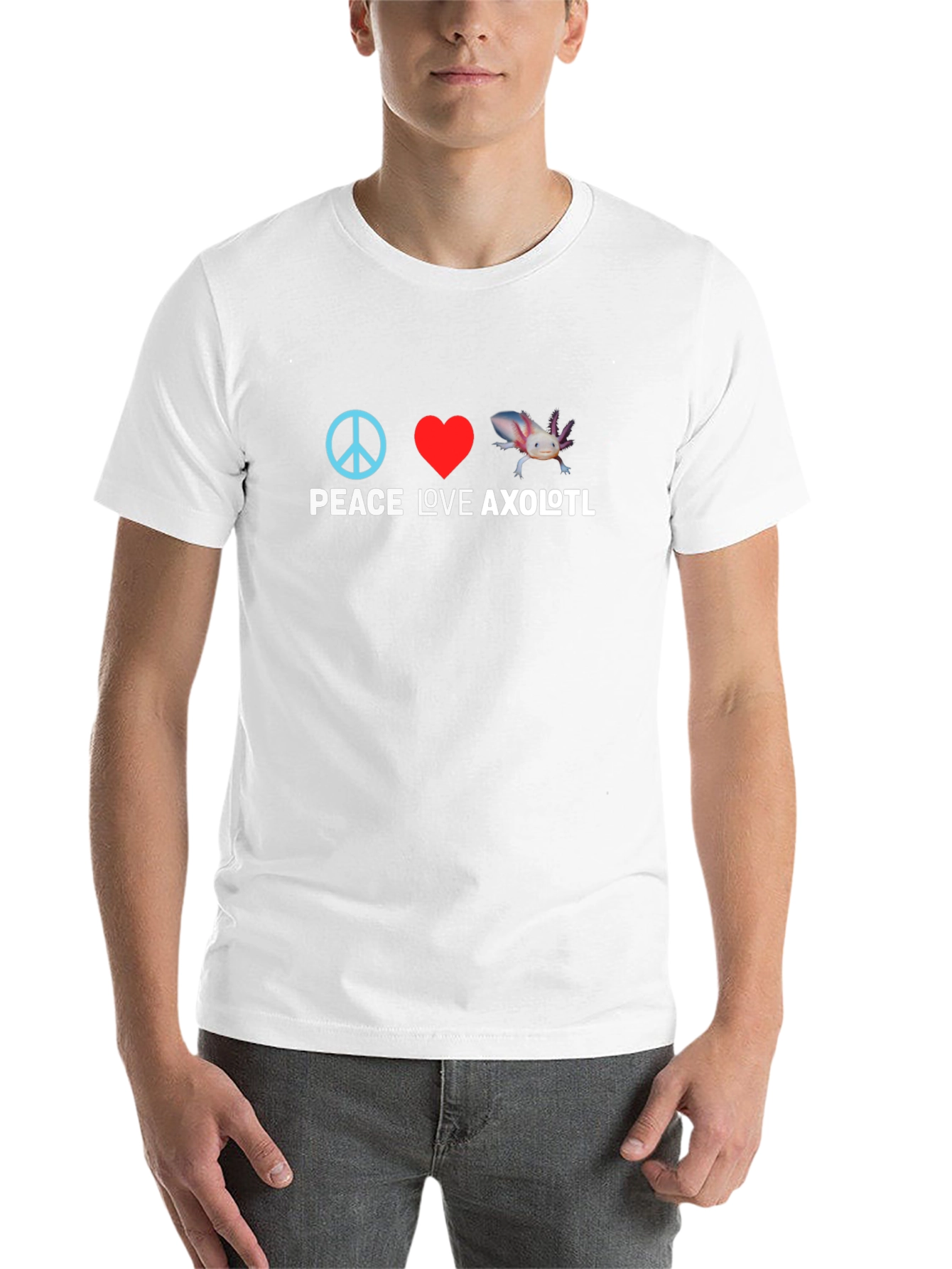 Black Peace Love Axolotl Graphic Tee view 14