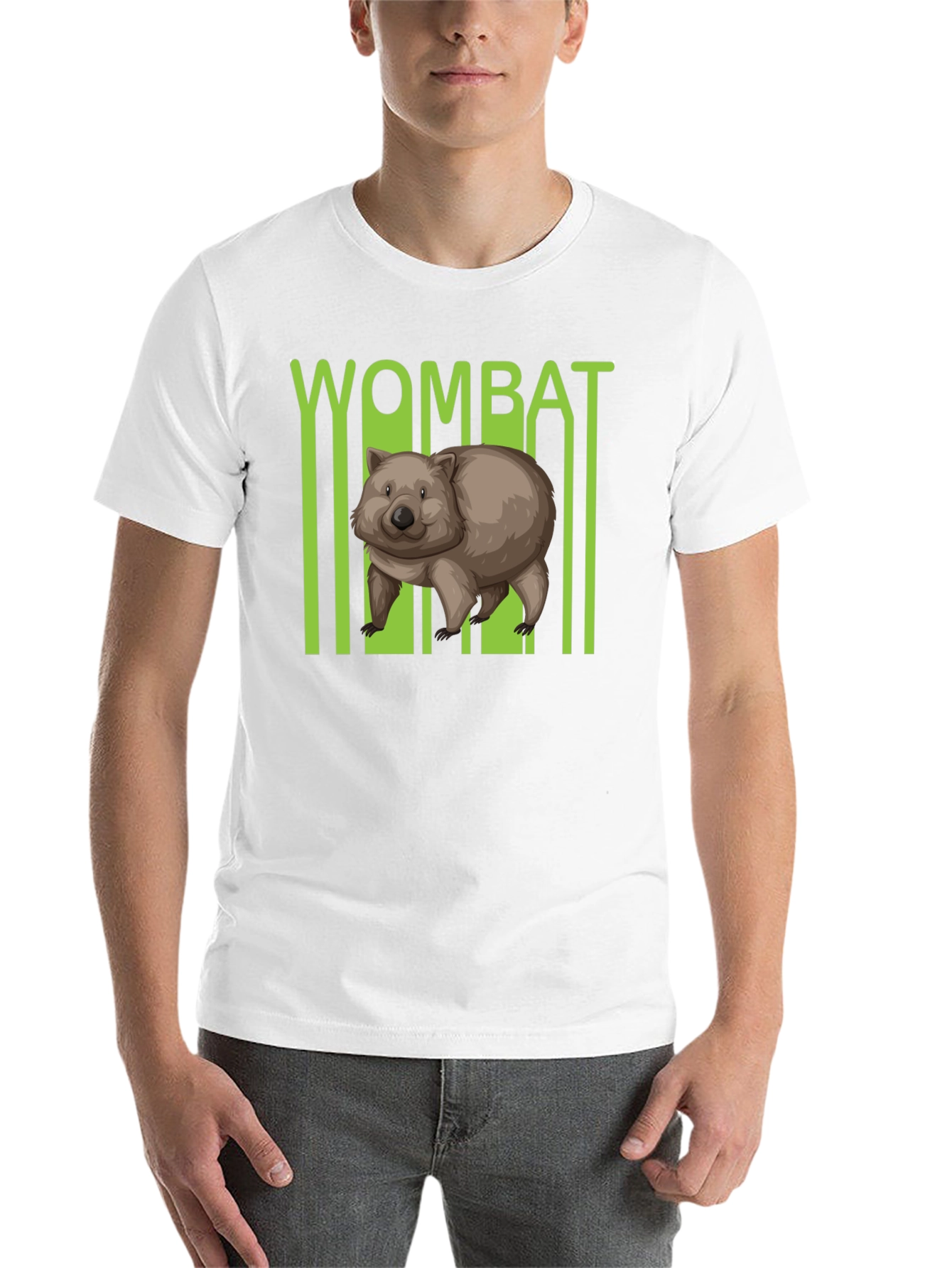Black Wombat Graphic T-Shirt - Black Cotton Tee view 14
