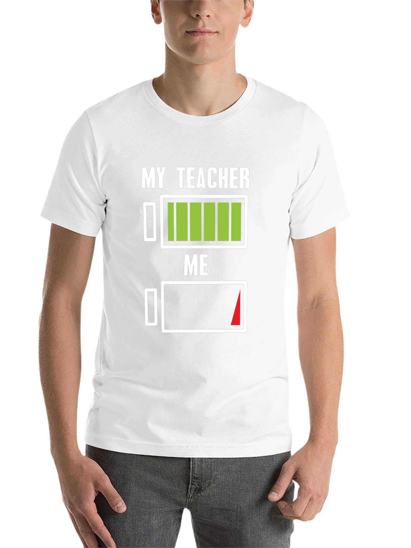 Black My Teacher/Me Energy Level Graphic Tee view 14