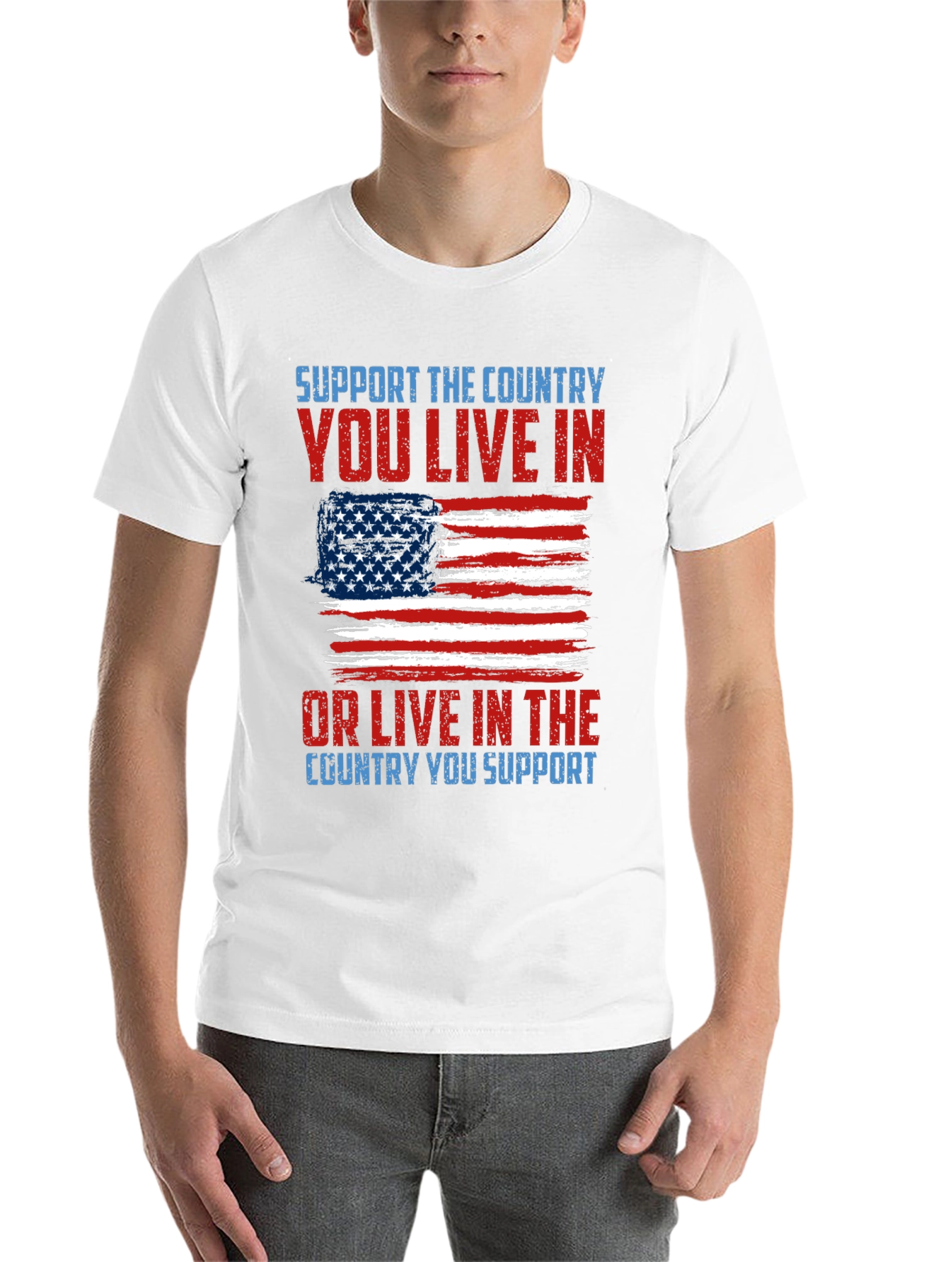 Black Patriotic T-Shirt - Support Your Country Tee view 14