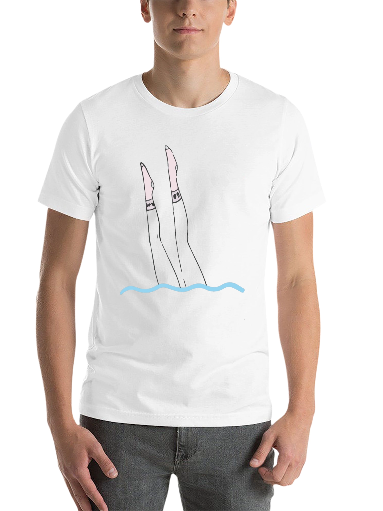 Black Dive In T-Shirt - Funny Swimmer Graphic Tee view 14