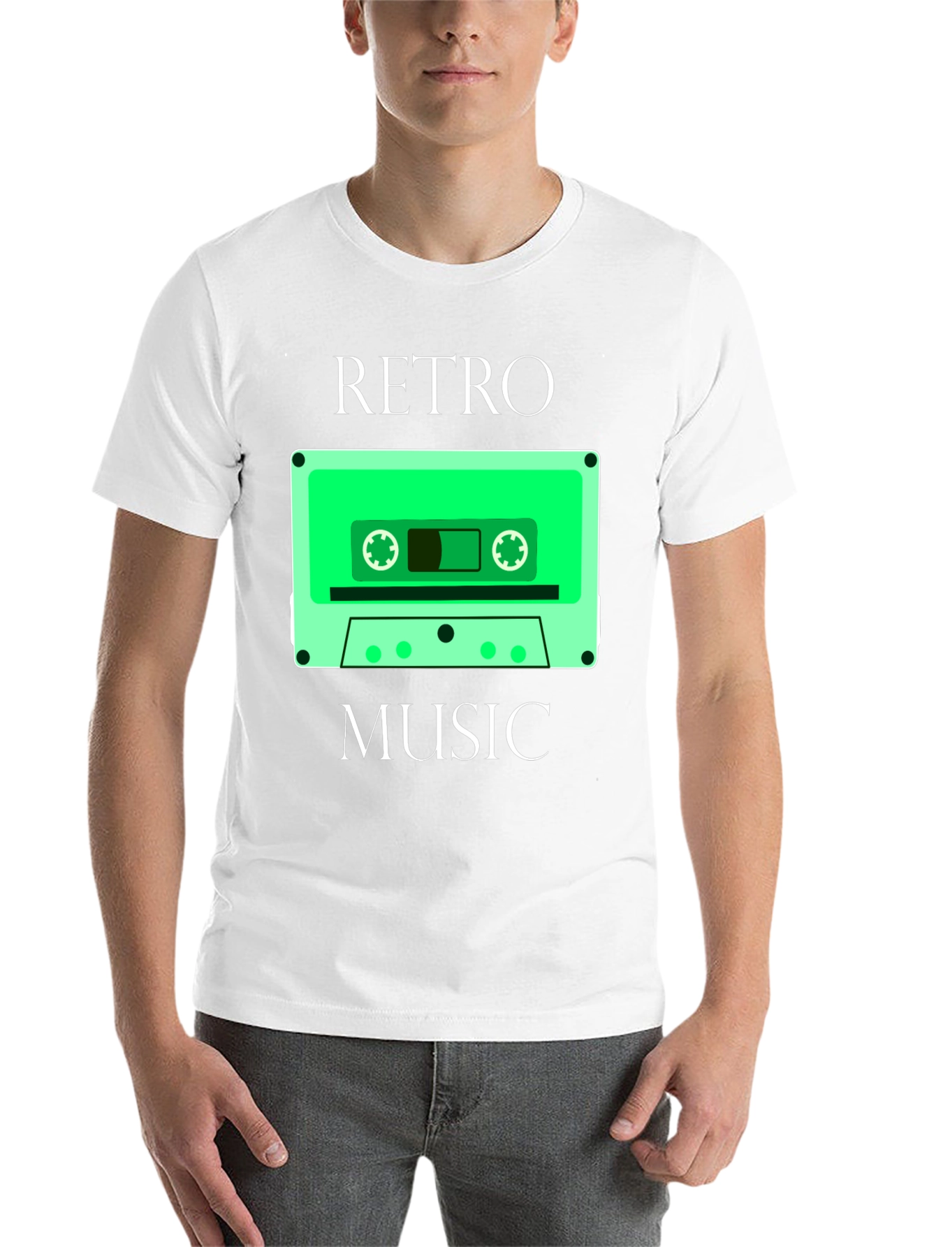 Black Retro Music Cassette Graphic T-Shirt view 14