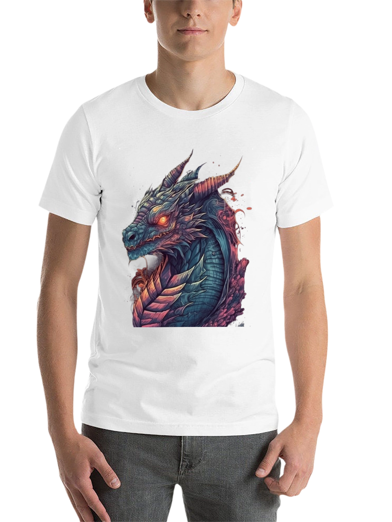 Black Dragon Graphic Tee - Men's Black T-Shirt view 14