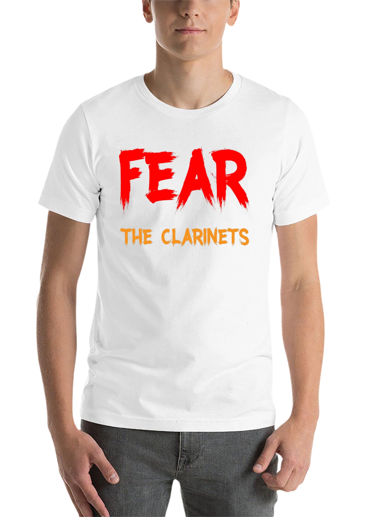 Black Fear the Clarinets T-Shirt - Funny Band Tee view 14