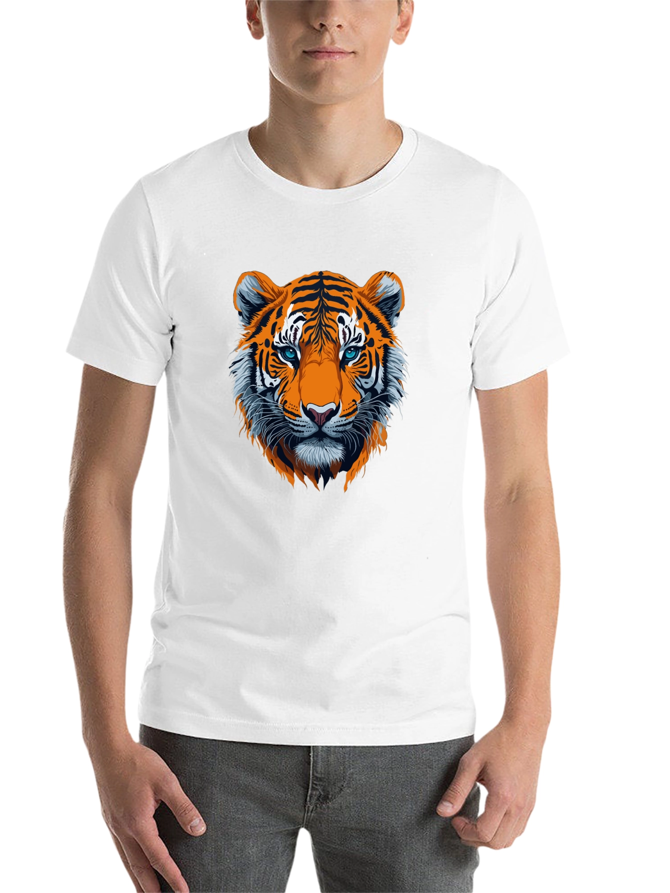 Black Bold Tiger Graphic Tee - Black view 14