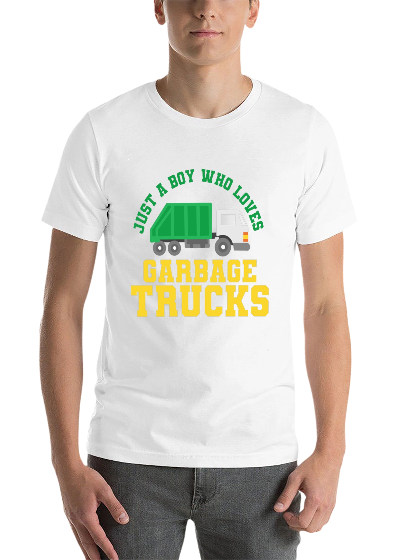 Boy Who Loves Garbage Trucks Graphic Tee - 14