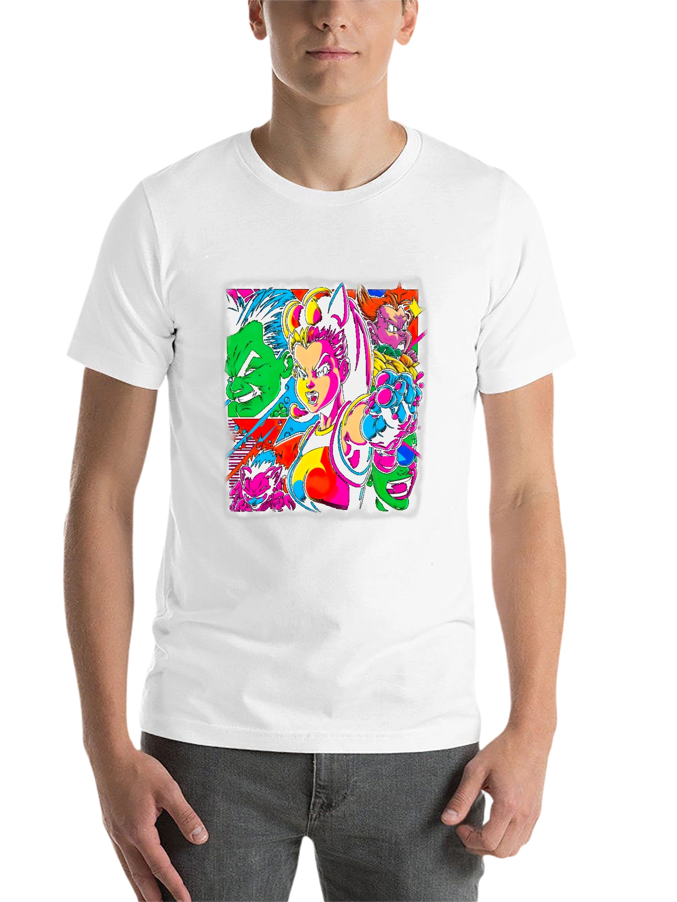 Retro Anime Graphic Tee - Bold & Vibrant Style - 14