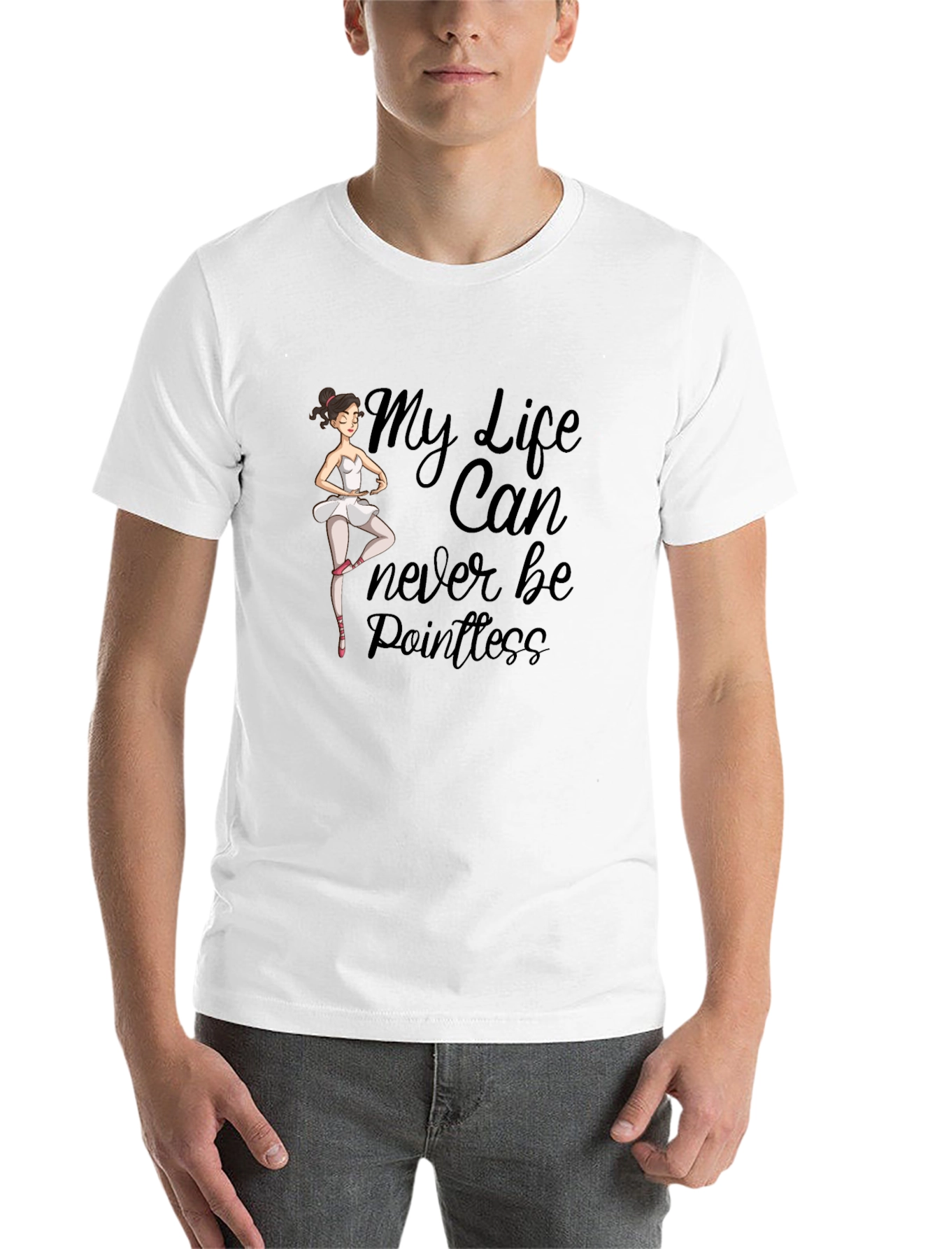 Black Ballet Dancer T-Shirt: My Life Can Never Be Pointless view 14