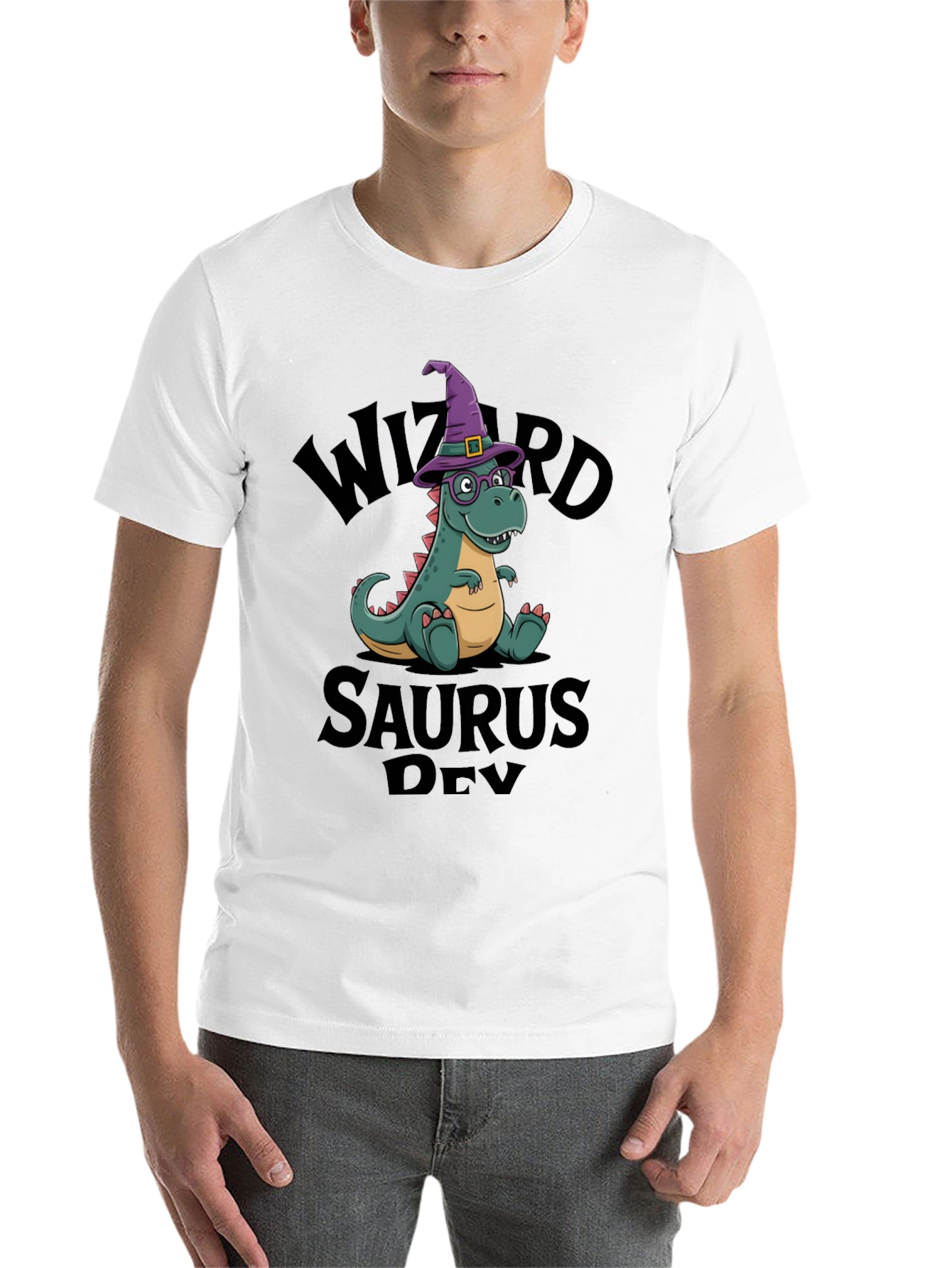 Black Wizard Saurus Dev T-Shirt view 14