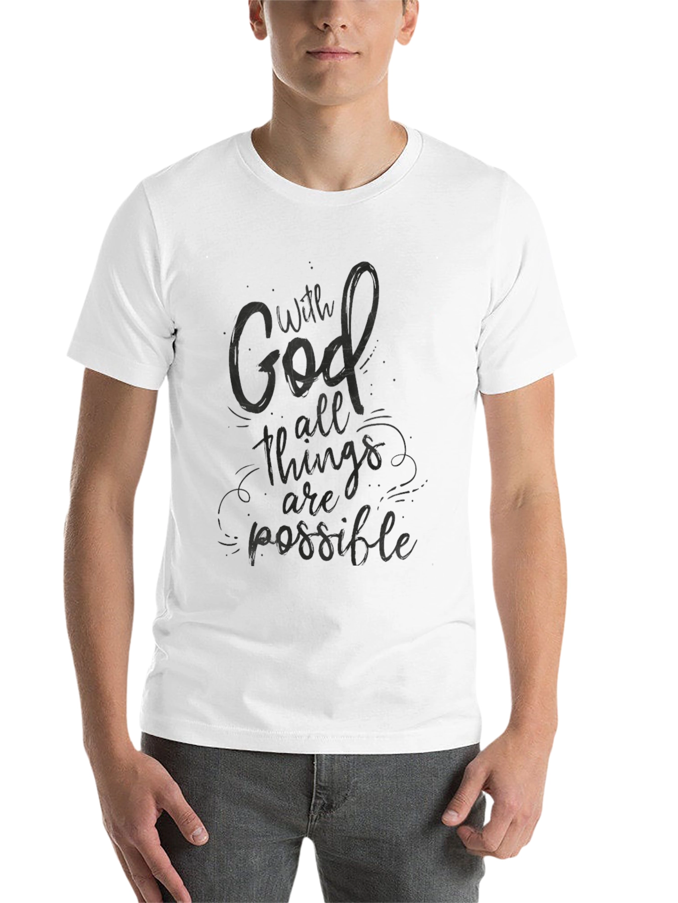 Black With God All Things Are Possible T-Shirt view 14