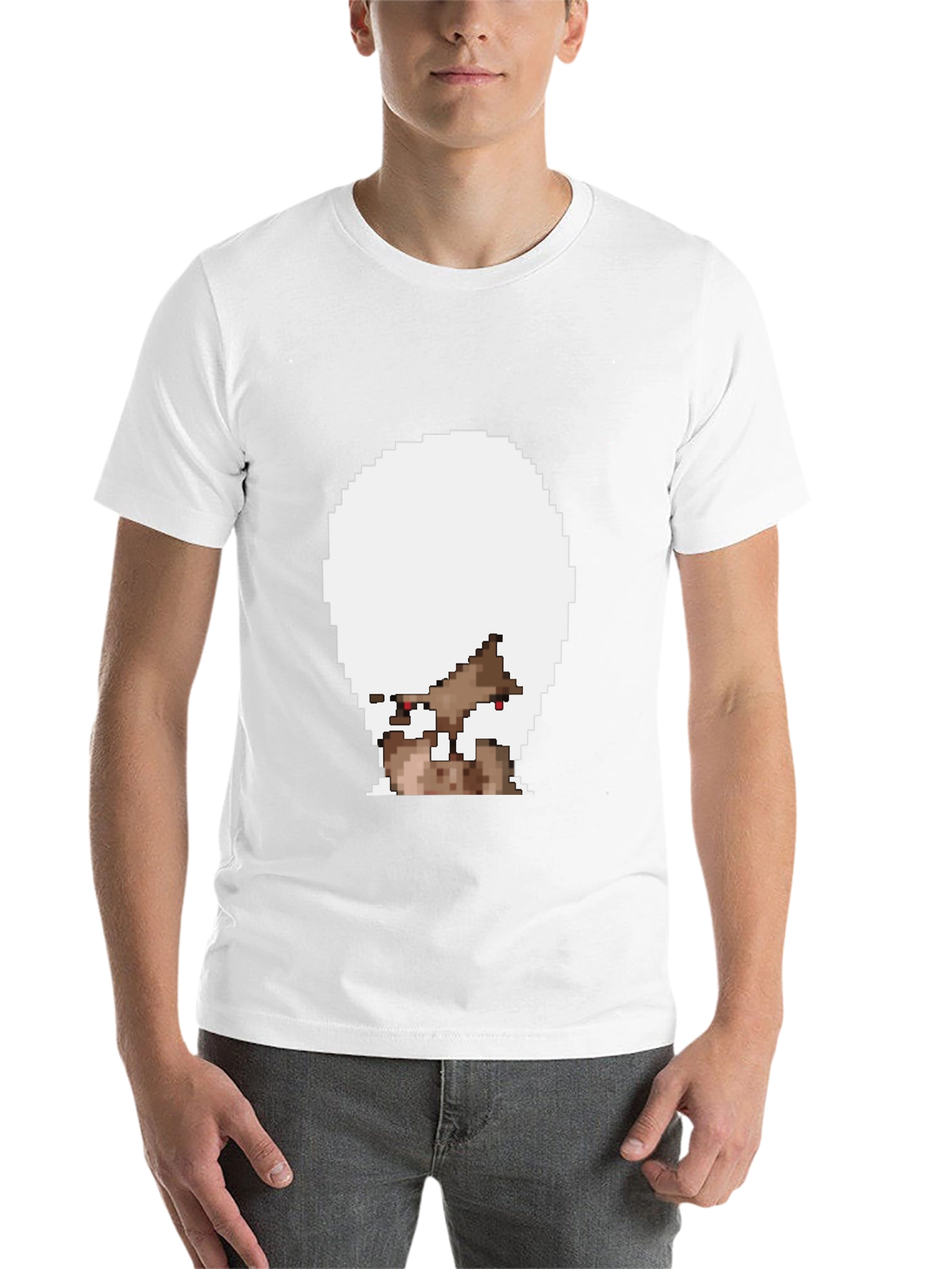 Black Pixelated T-Shirt - Unique Design view 14