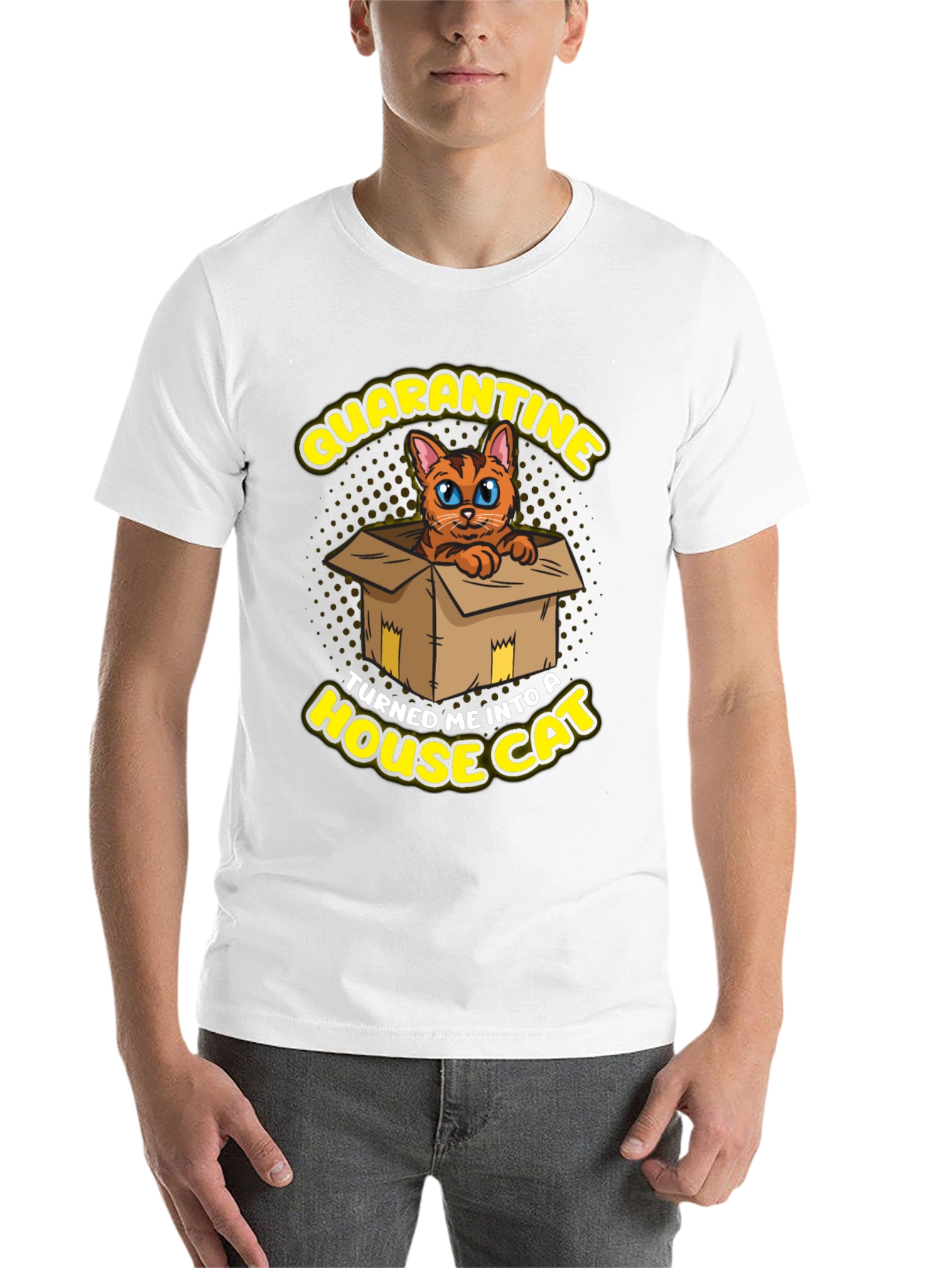 Black Quarantine House Cat Graphic Tee view 14