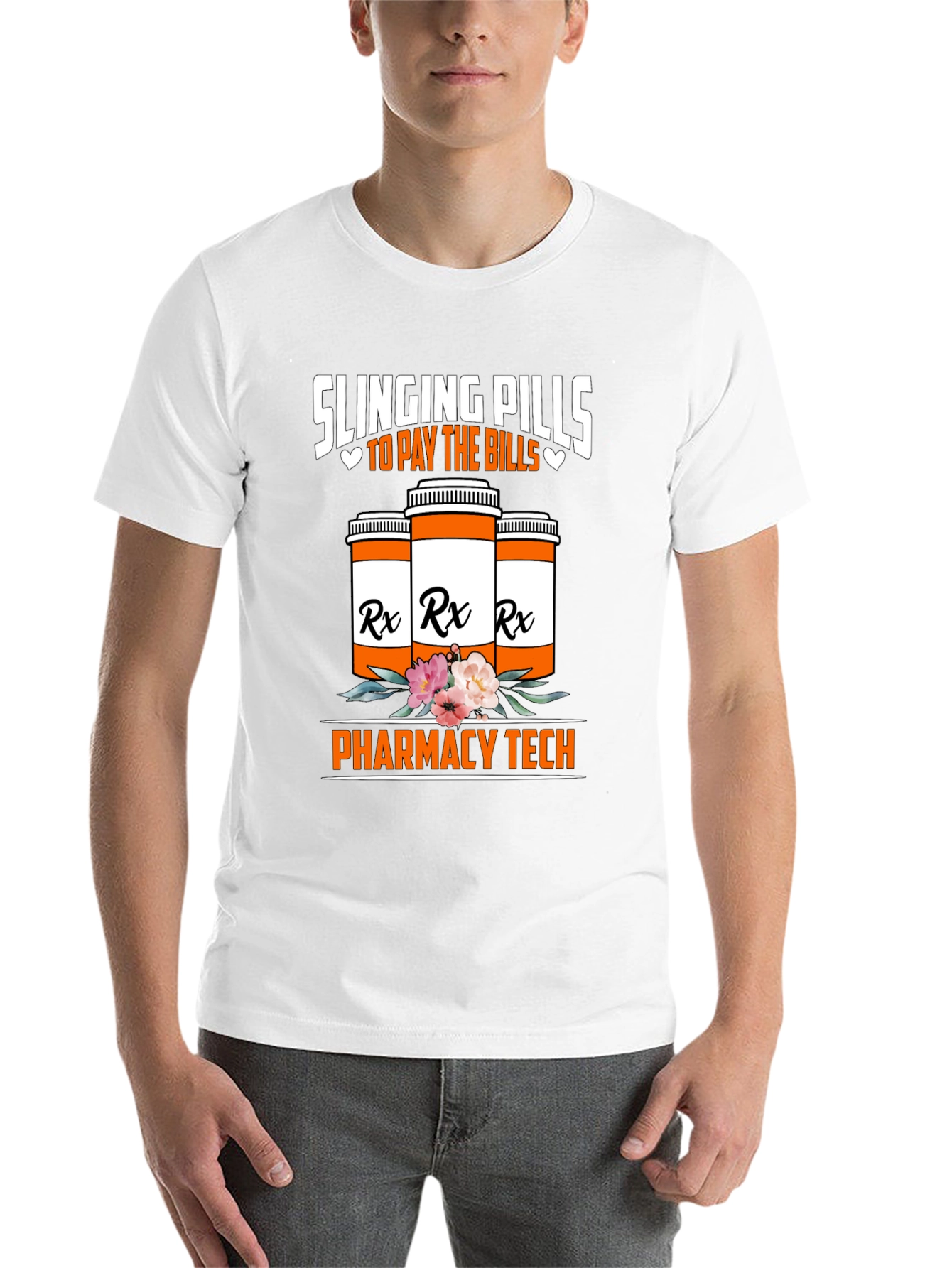 Black Slinging Pills Pharmacy Tech T-Shirt view 14