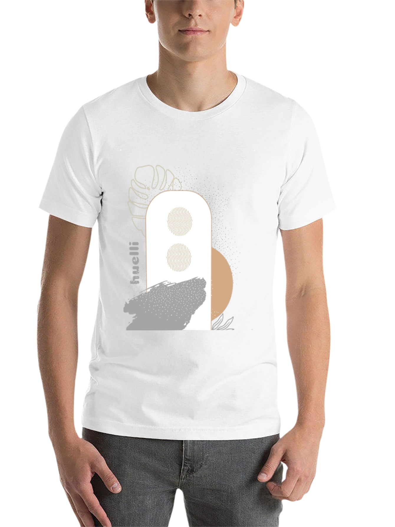 Abstract Graphic Print Black T-Shirt - 14