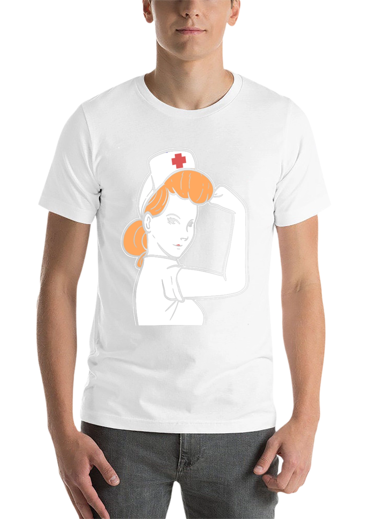 Black Retro Nurse Power T-Shirt - Black view 14
