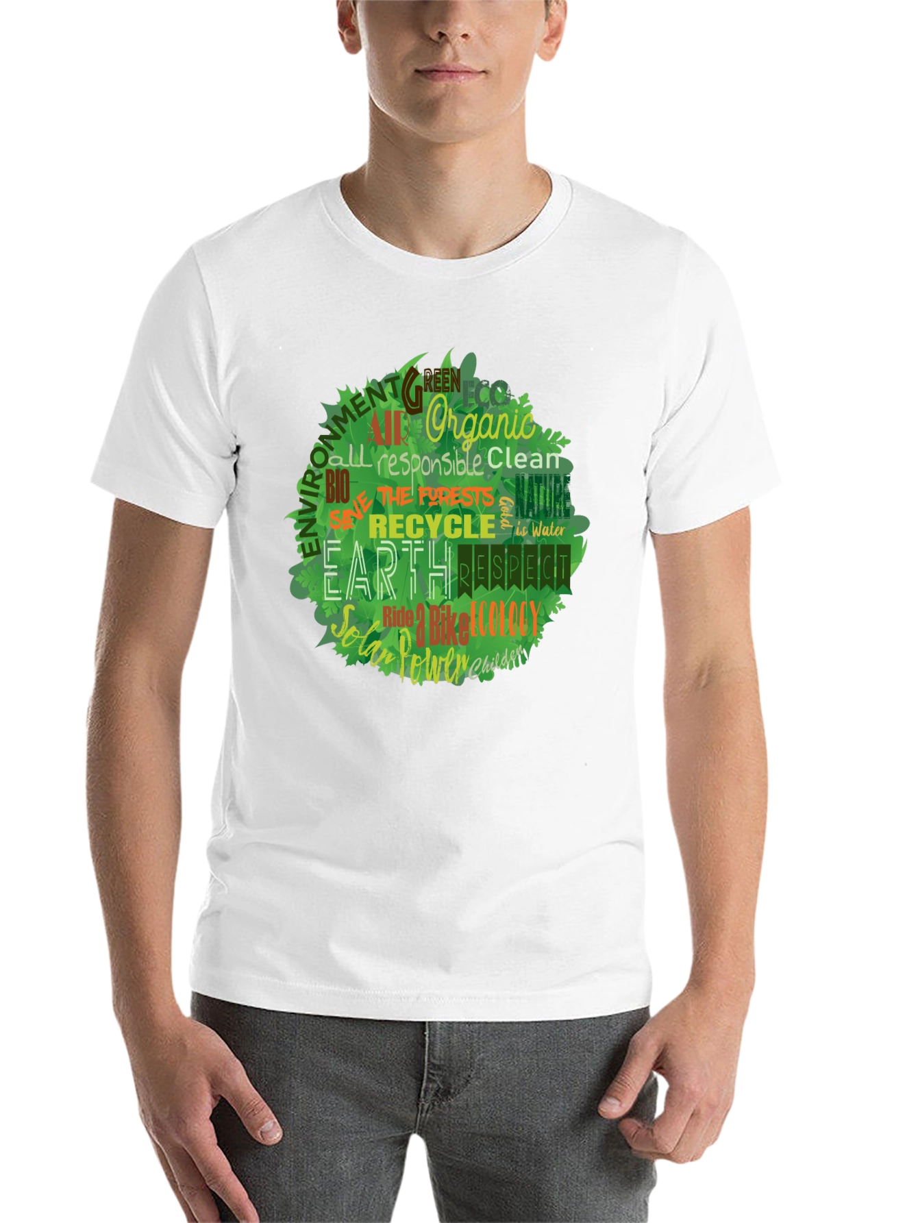 Black Eco Friendly Earth T-Shirt view 14
