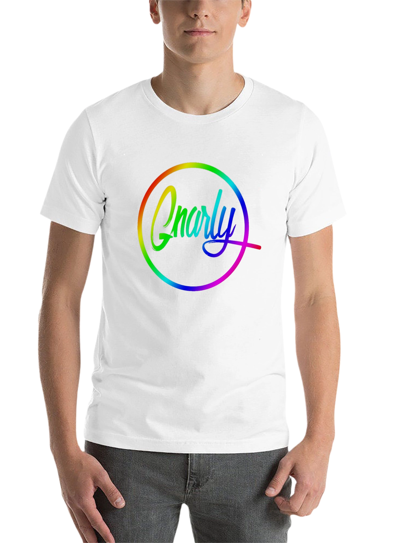 Black Gnarly Rainbow Graphic T-Shirt view 14
