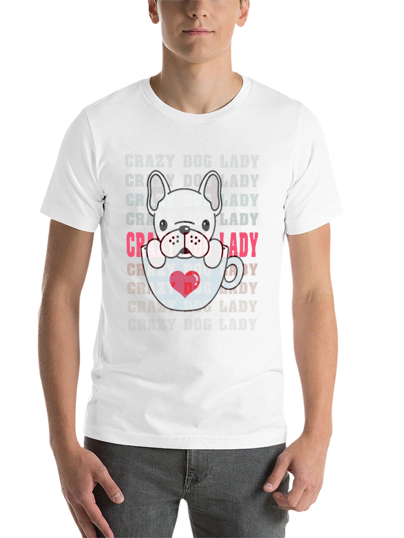 Black Crazy Dog Lady T-Shirt view 14