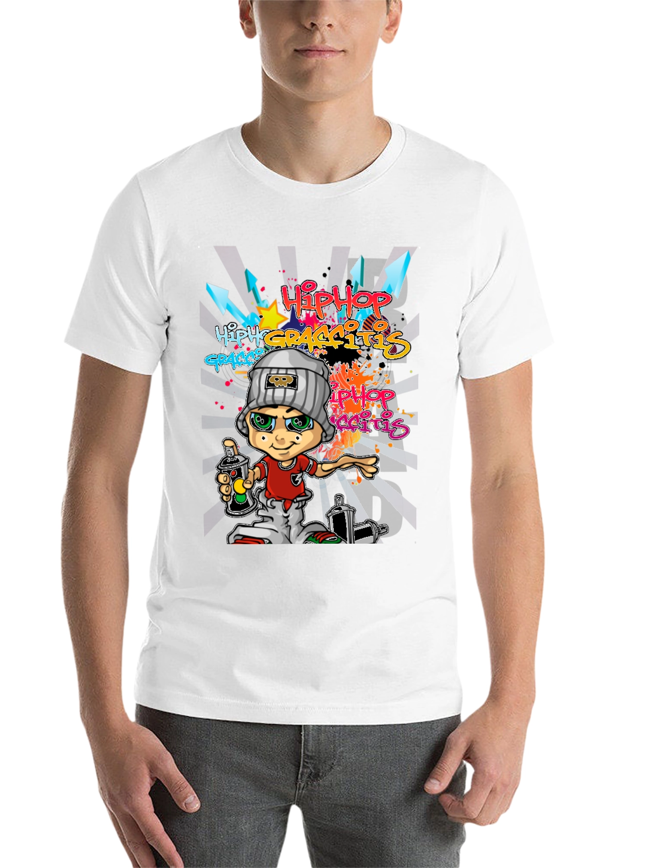 Black Hip Hop Graffiti T-Shirt - Urban Style view 14