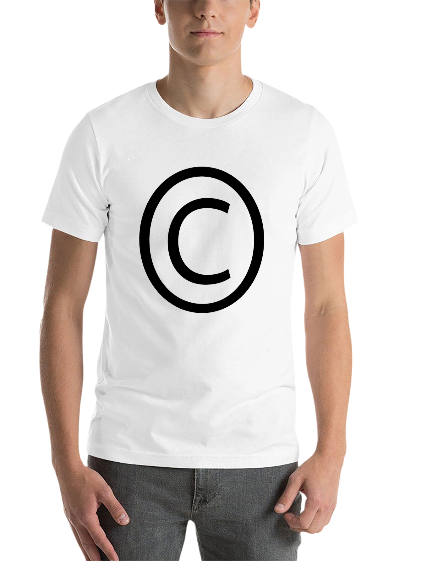 Black Copyright Symbol Black T-Shirt view 14