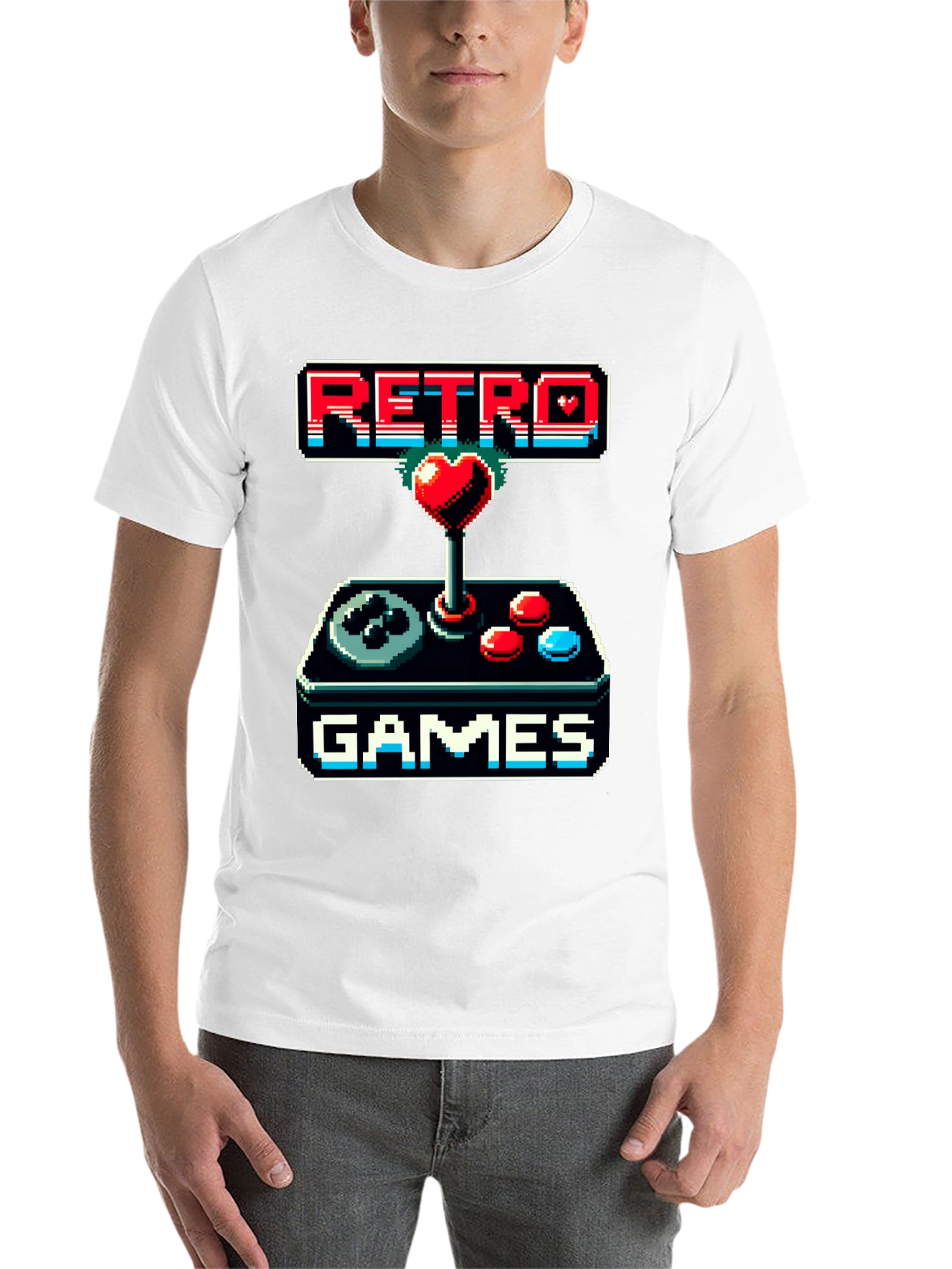 Black Retro Games Pixel Art T-Shirt view 14