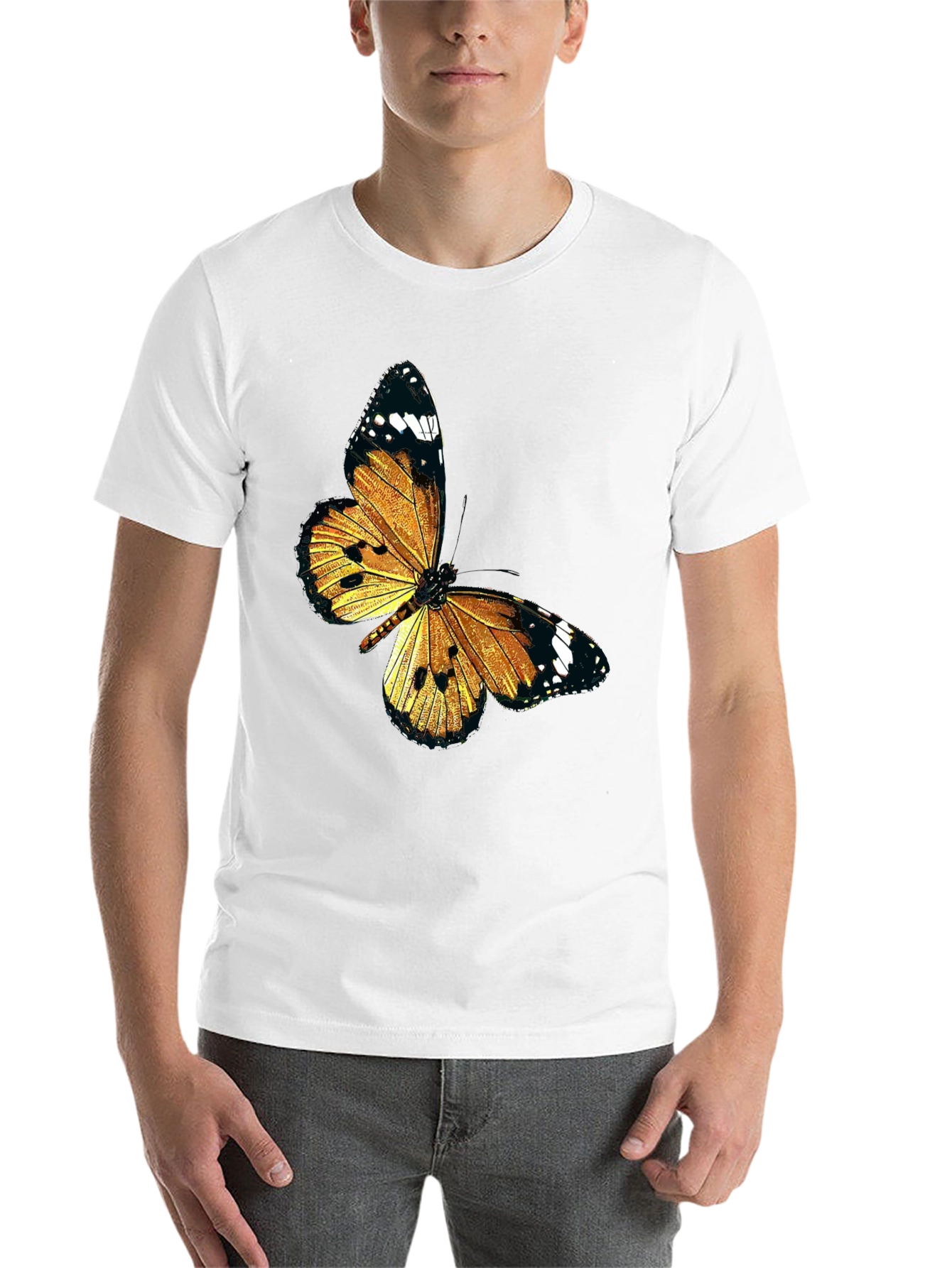 Black Butterfly Graphic Black T-Shirt view 14
