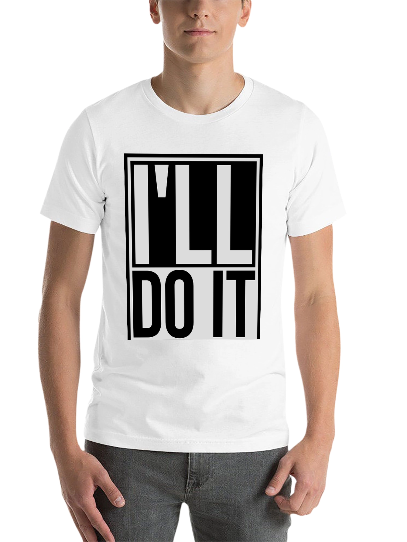 Black I'll Do It T-Shirt - Bold Statement Tee view 14