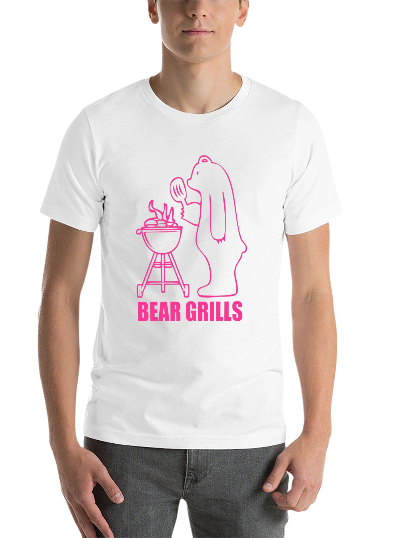 Black Bear Grills Graphic T-Shirt - Funny BBQ Bear view 14