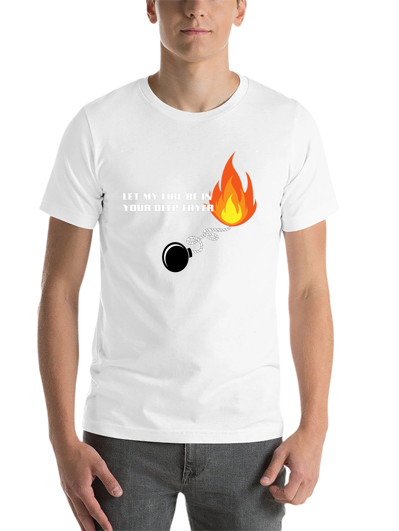 Black Let My Fire Be In Your Deep Fryer T-Shirt view 14