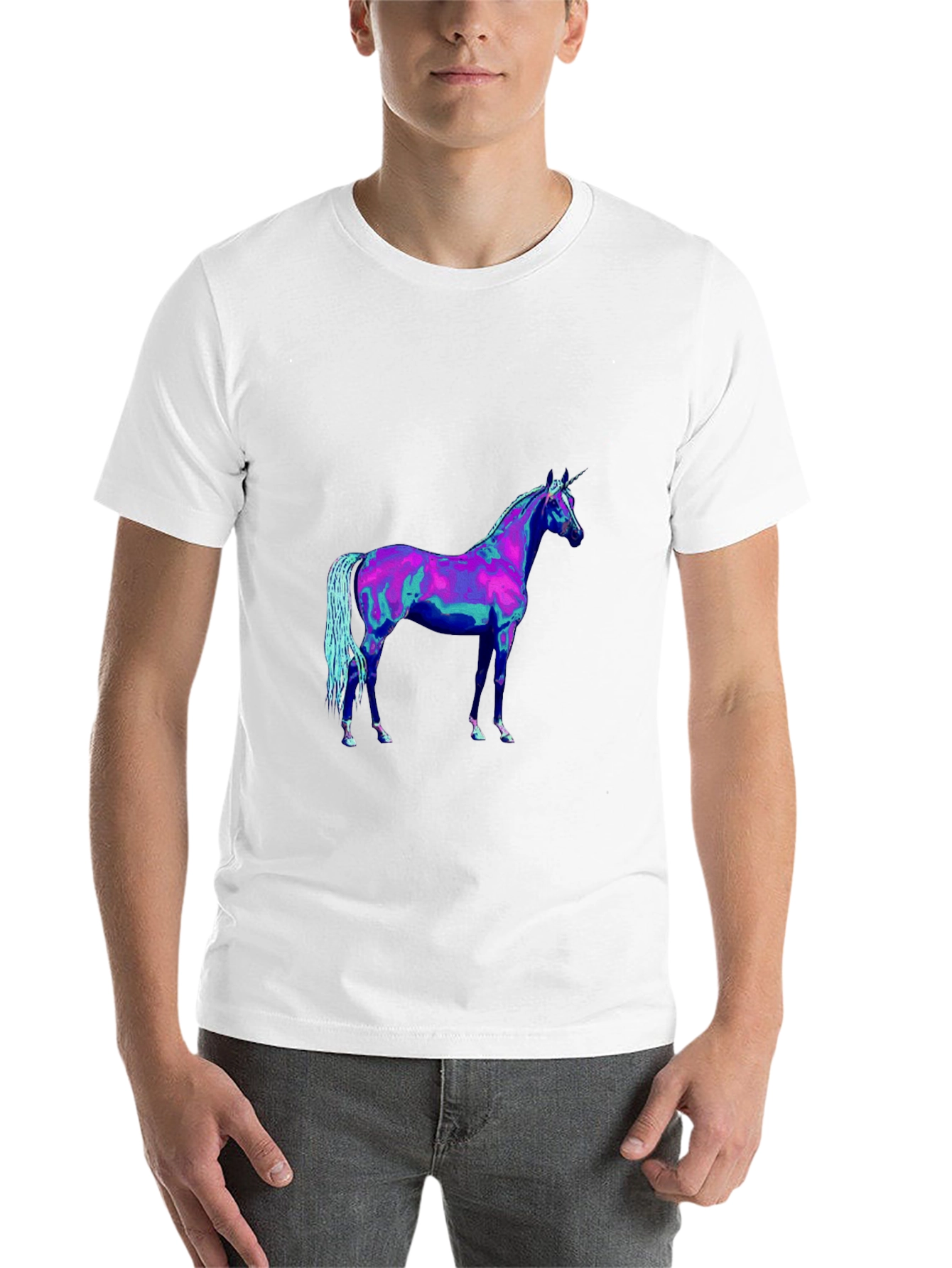 Black Unicorn Graphic Tee - Black Cotton Shirt view 14