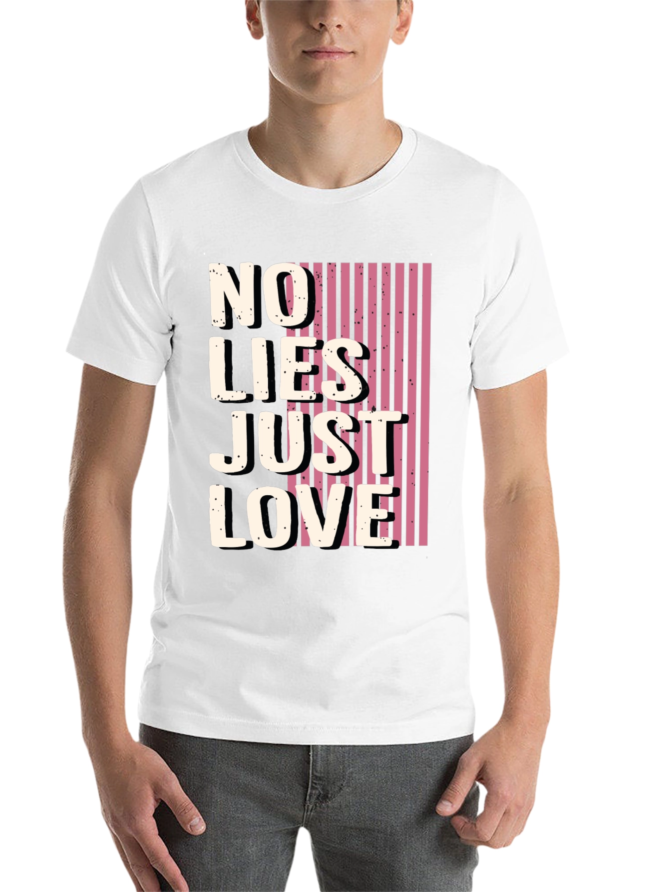 Black No Lies Just Love Graphic Tee - Black view 14