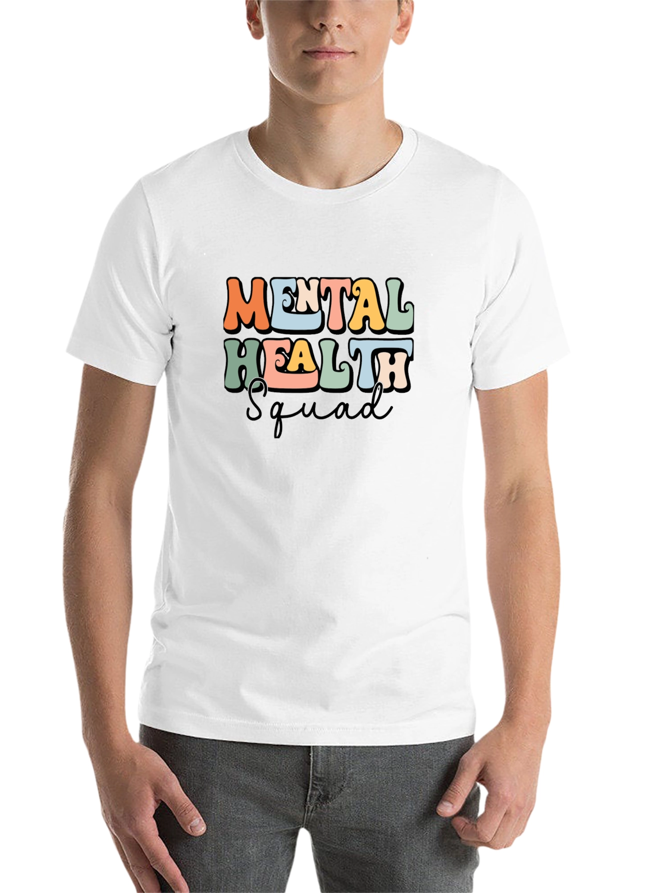 Black Mental Health Squad Graphic T-Shirt view 14